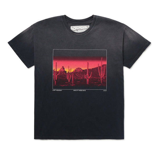 One of These Days - Burning Landscape Tee - (Black)