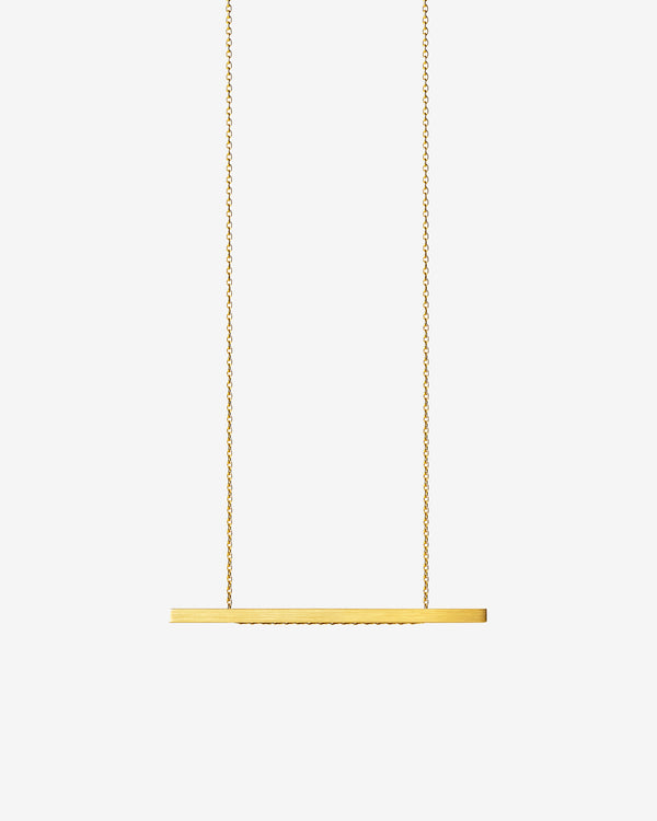 Shihara - Women
s Bar Matte Necklace - (Yellow Gold)