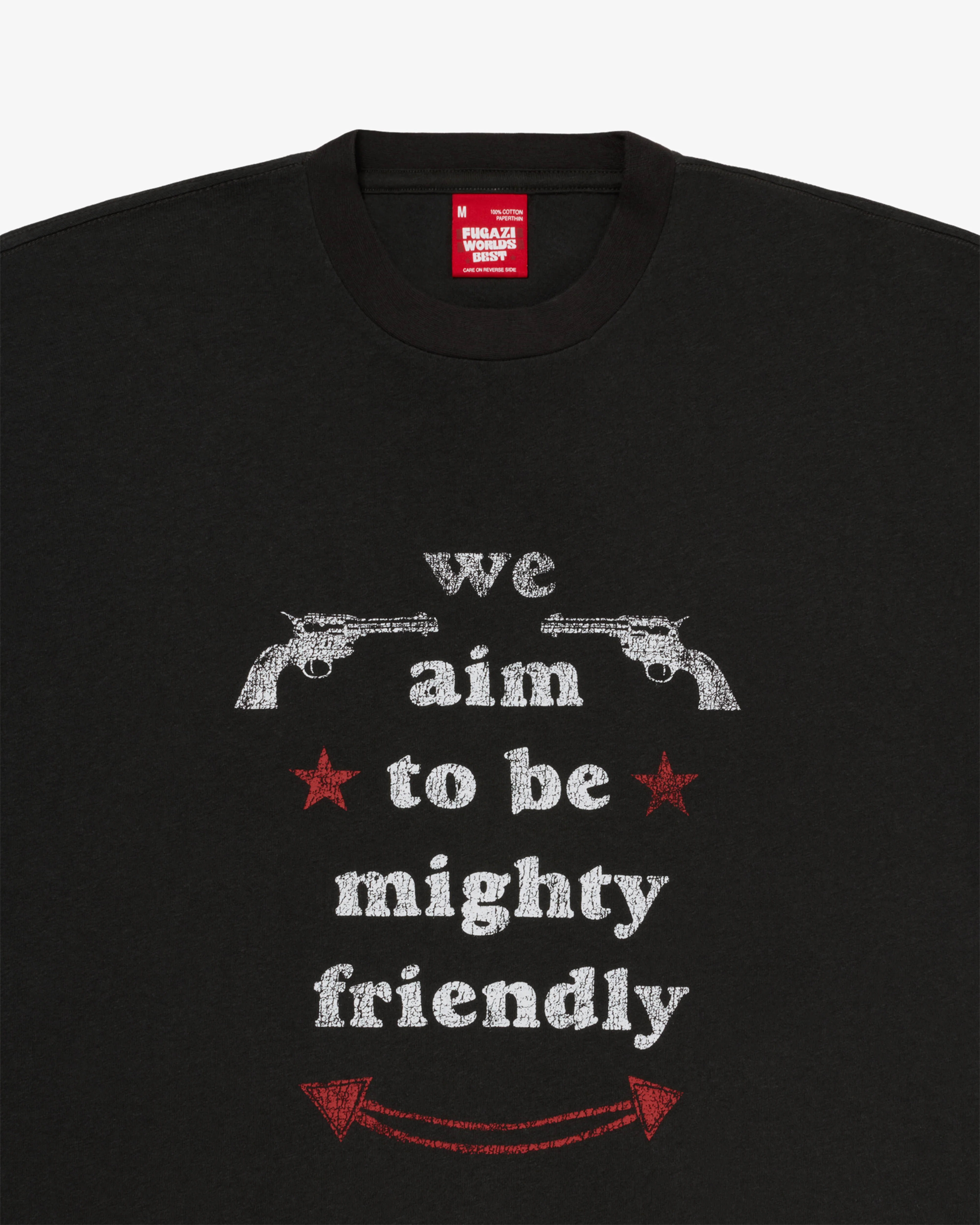 Fugazi - Men's Mighty Friendly Paper Thin T-Shirt - (Black)