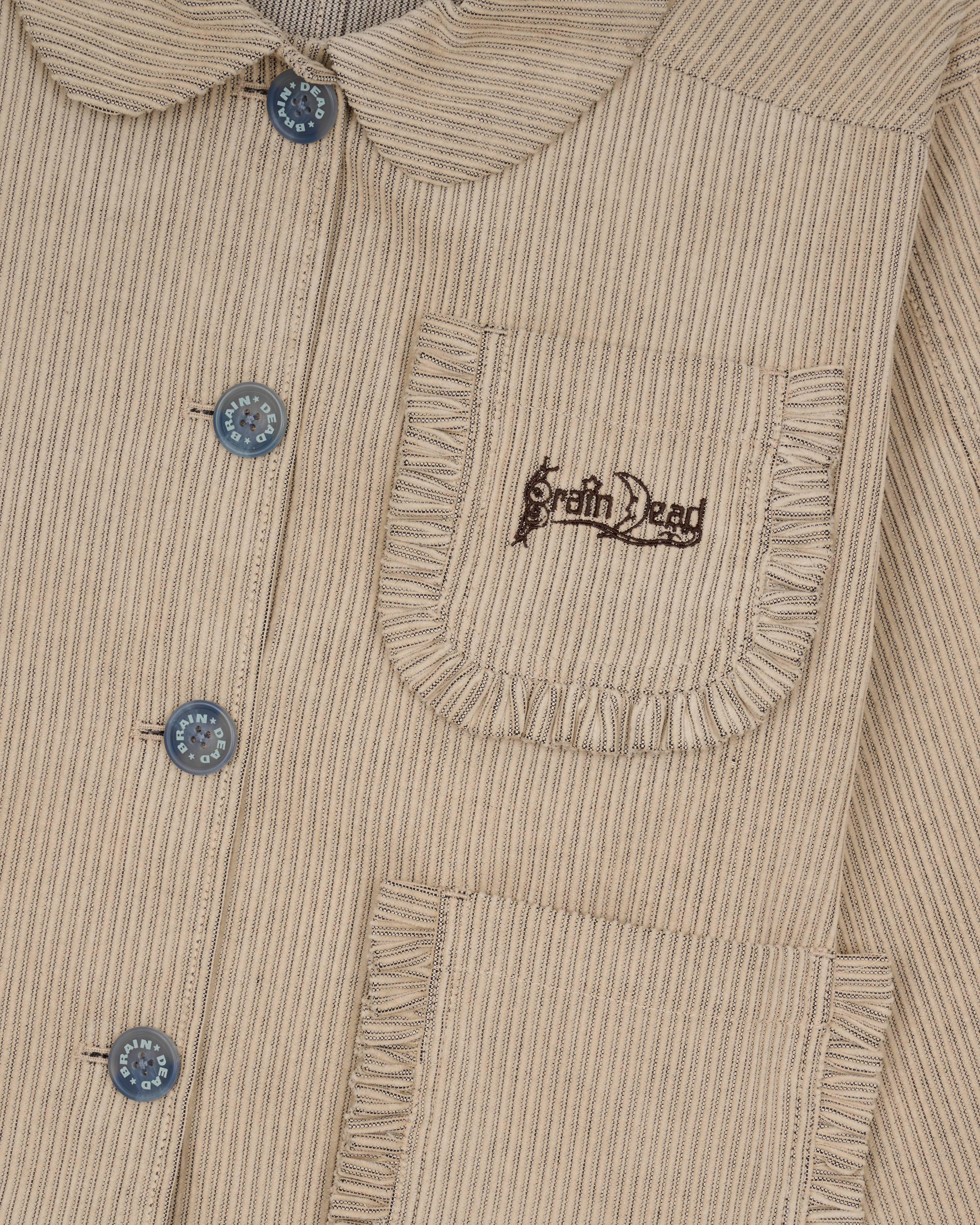 Brain Dead - Men's Boxy Ruffle Jacket - (Natural)