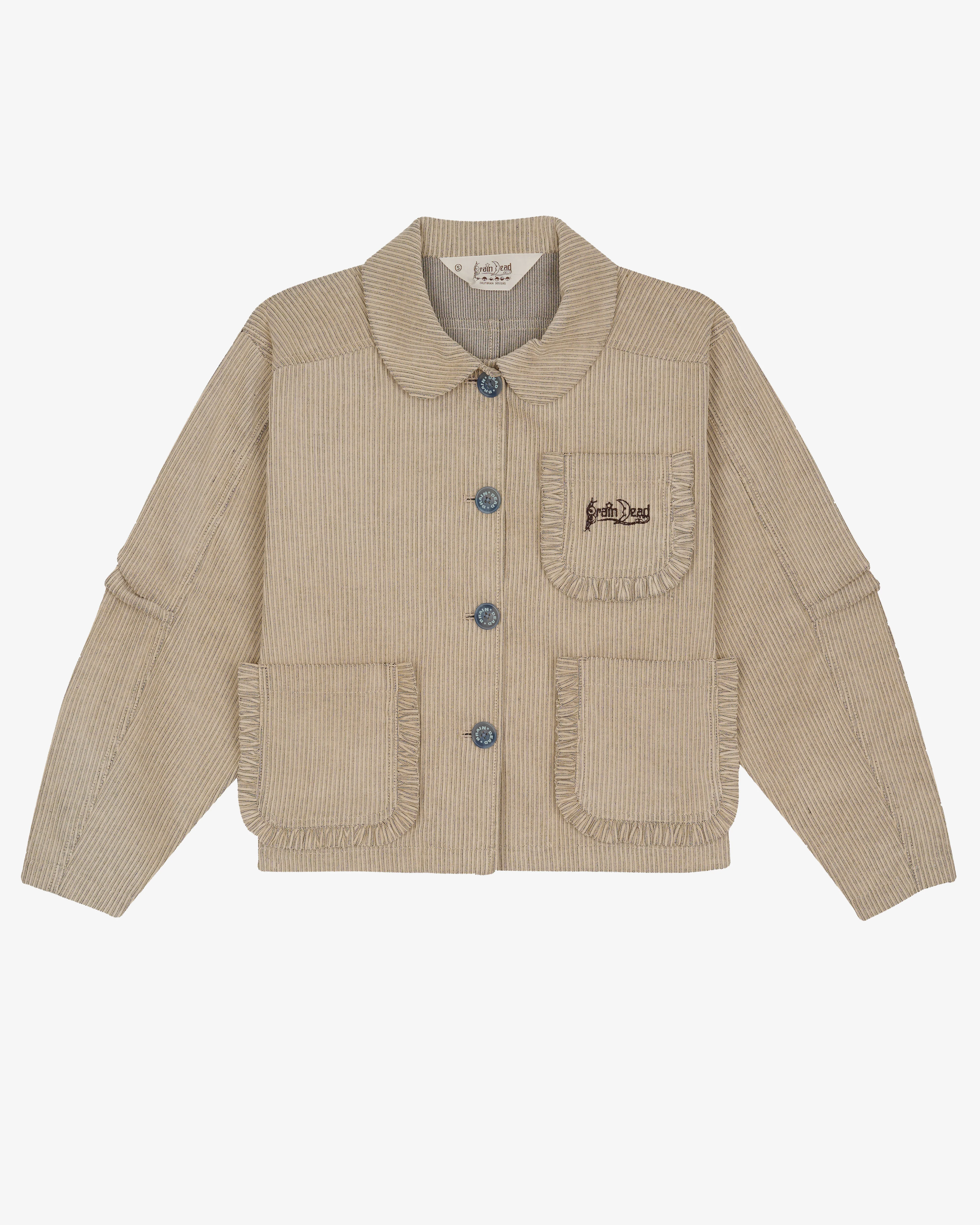 Brain Dead - Men's Boxy Ruffle Jacket - (Natural)