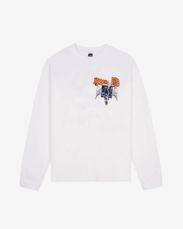 Brain Dead - Men
s Cosmic Debris Longsleeve T-Shirt - (White)