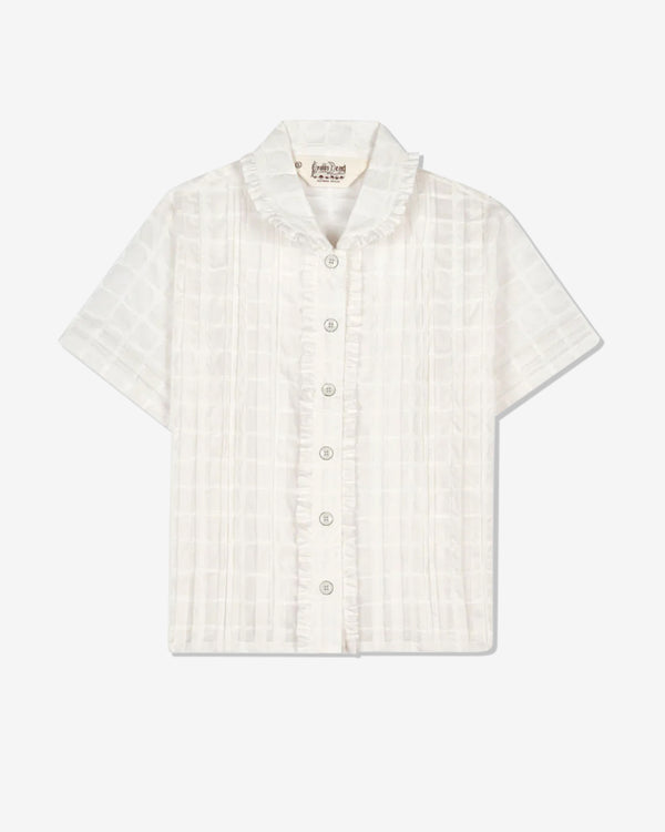 Brain Dead - Women
s Mercado Square Button Up Shirt - (White)