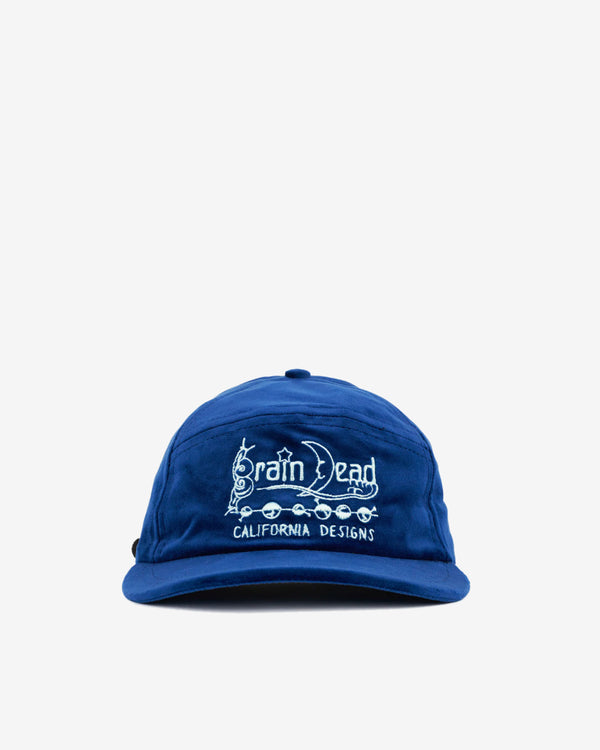 Brain Dead - Men
s Velveteen Curved Front 6 Panel Hat - (Berry)