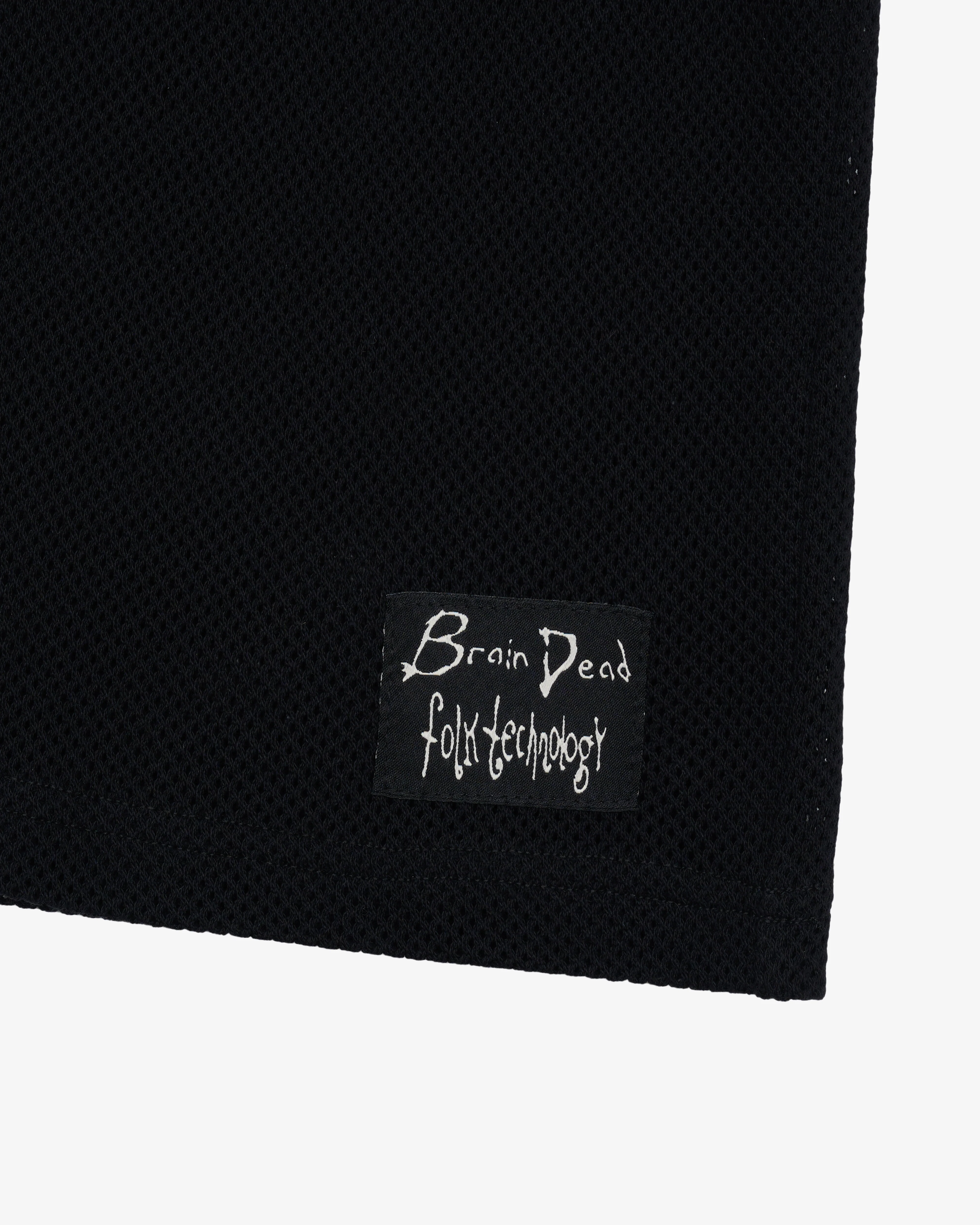 Brain Dead - Men's Folk Technology Mesh T-shirt - (Black)