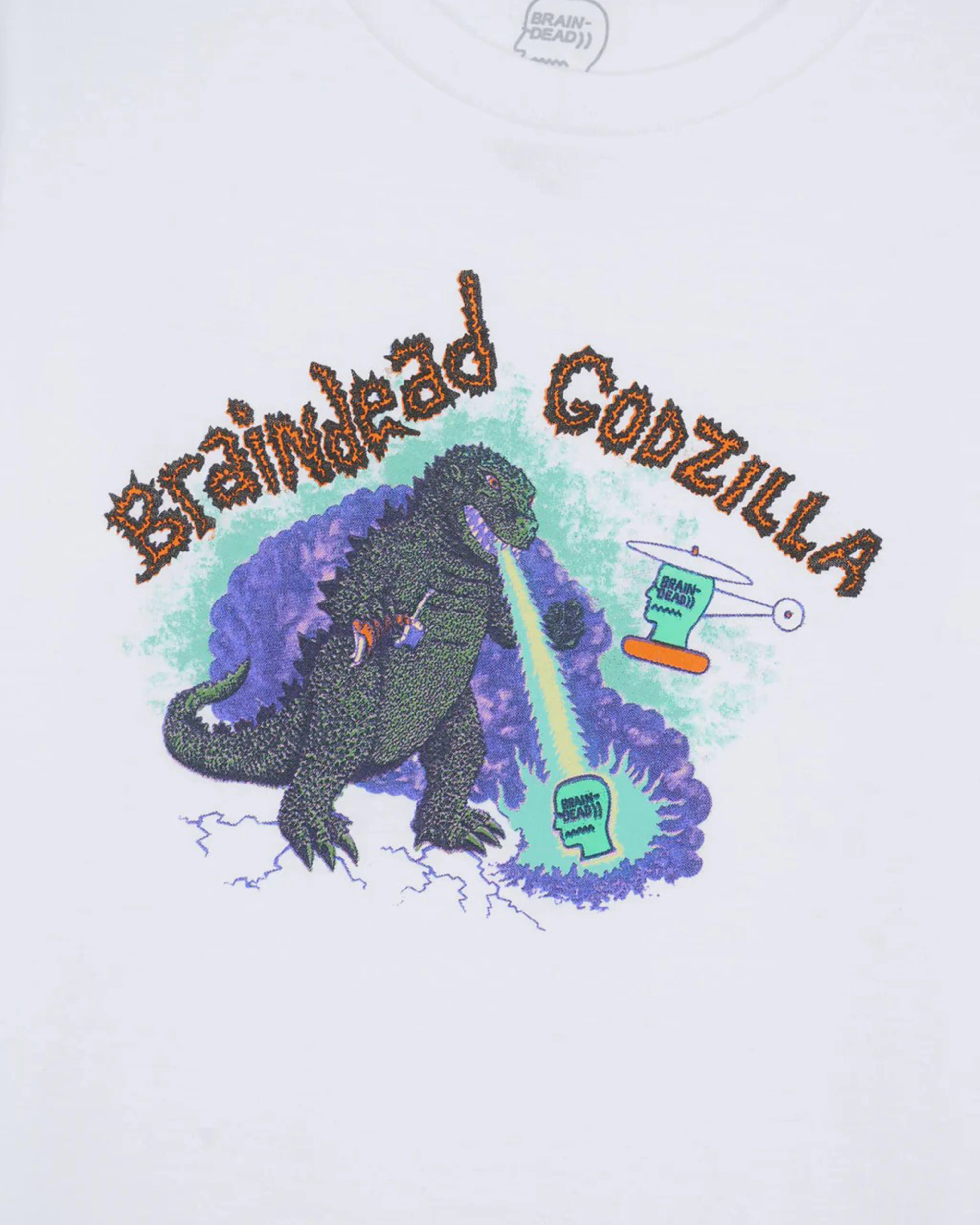 Brain Dead - Godzilla Kids Maquette T-Shirt - (White)