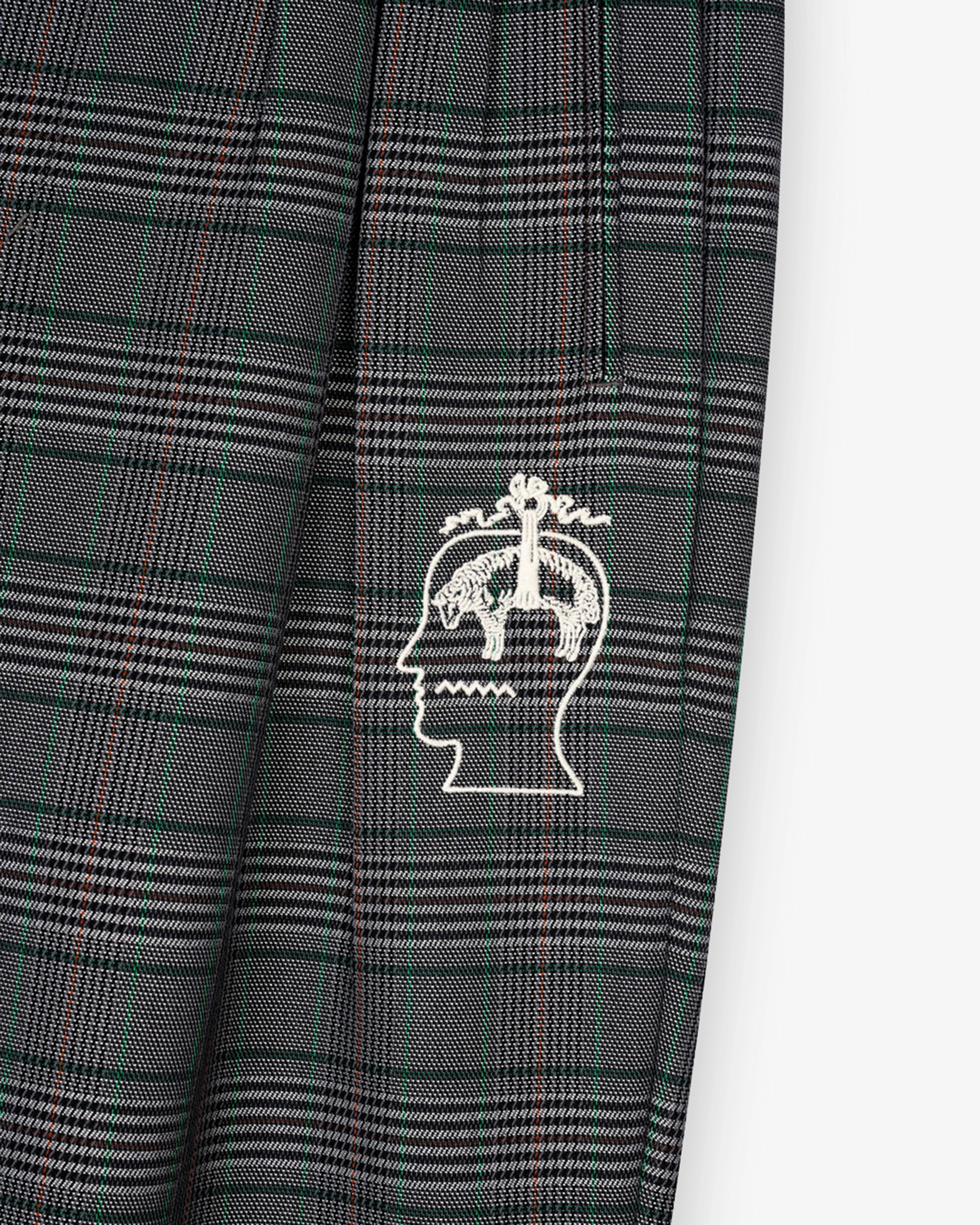 Brain Dead - Brooks Brothers Men's California Glen Check Pleated Trousers - (Grey)