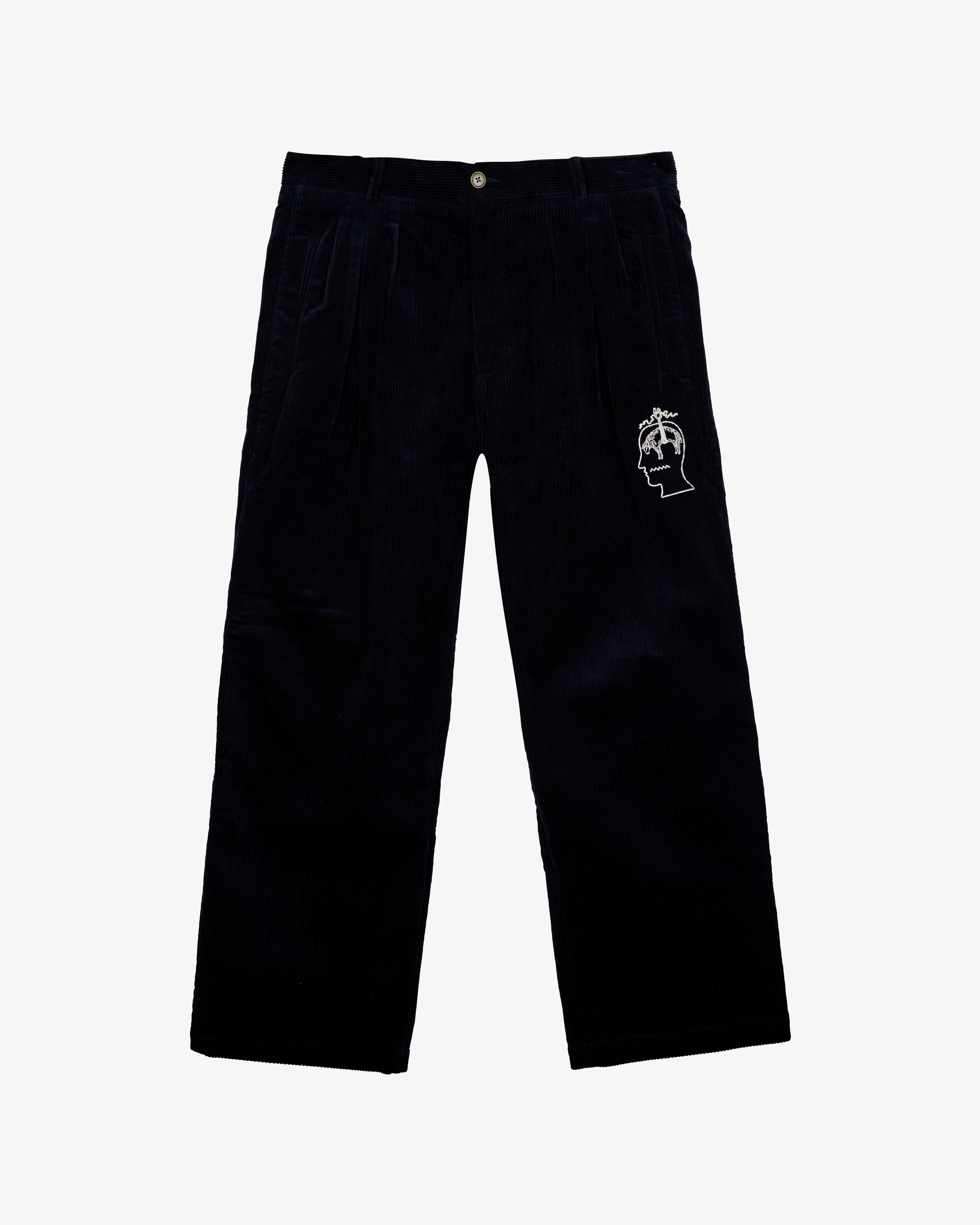 Brain Dead - Men's Brooks Brothers California Pleated Corduroy Trouser - (Midnight Blue) view 1, Click to Zoom in