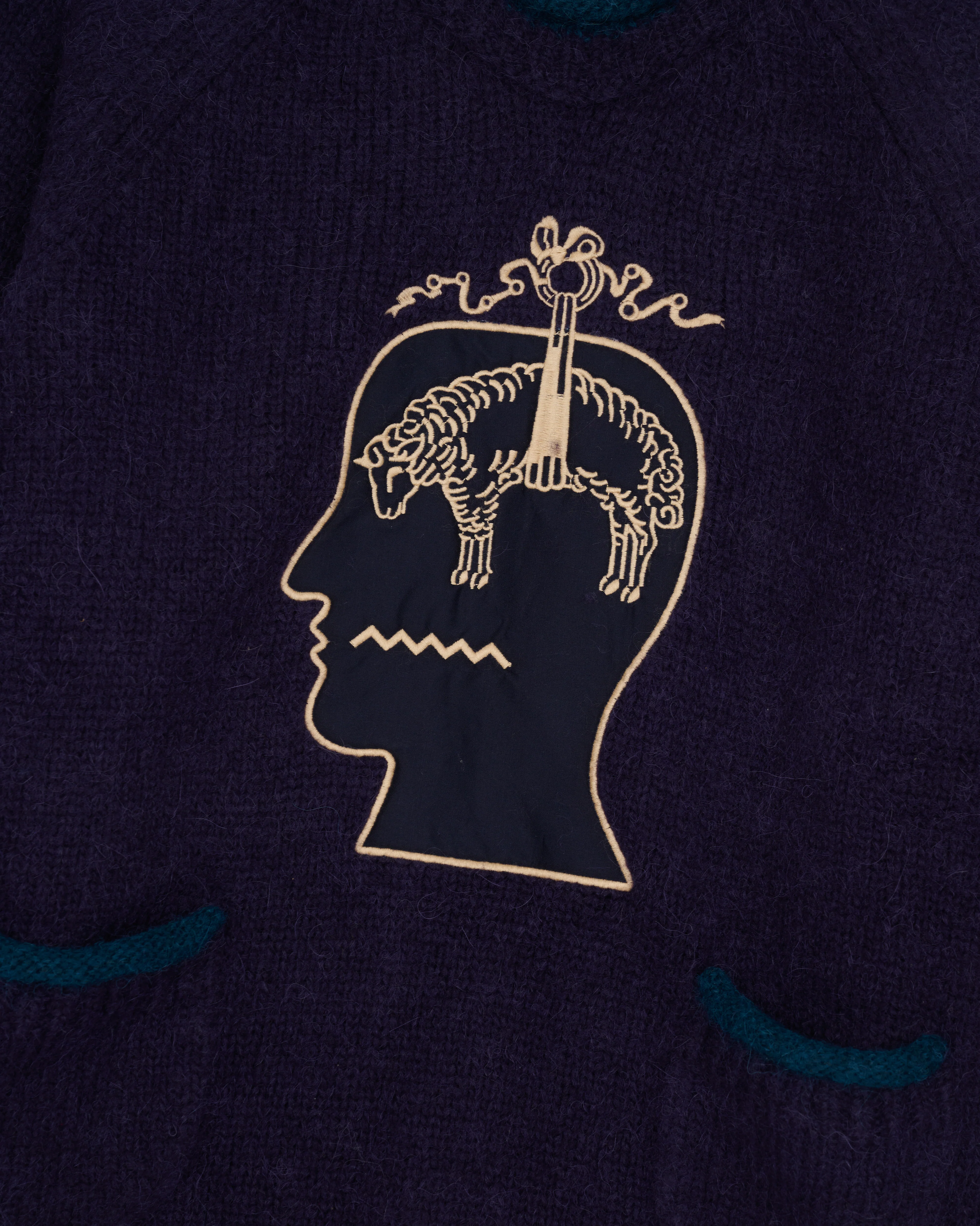 Brain Dead - Men's Brooks Brothers California Rolled Neck Sweater - (Navy) view 3, Click to Zoom in