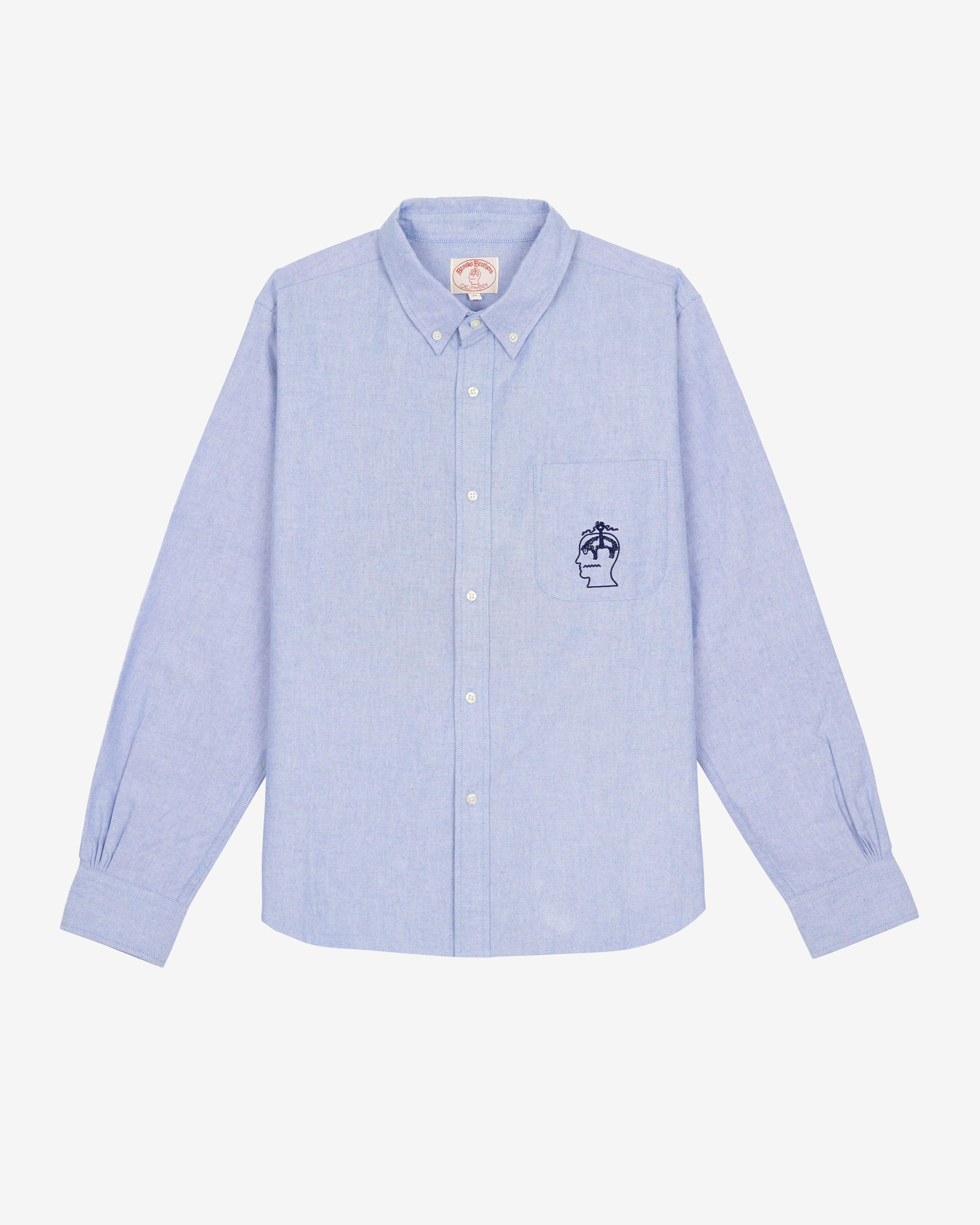 Brain Dead - Men's Brooks Brothers California Selvedge Oxford Button Up - (Blue)