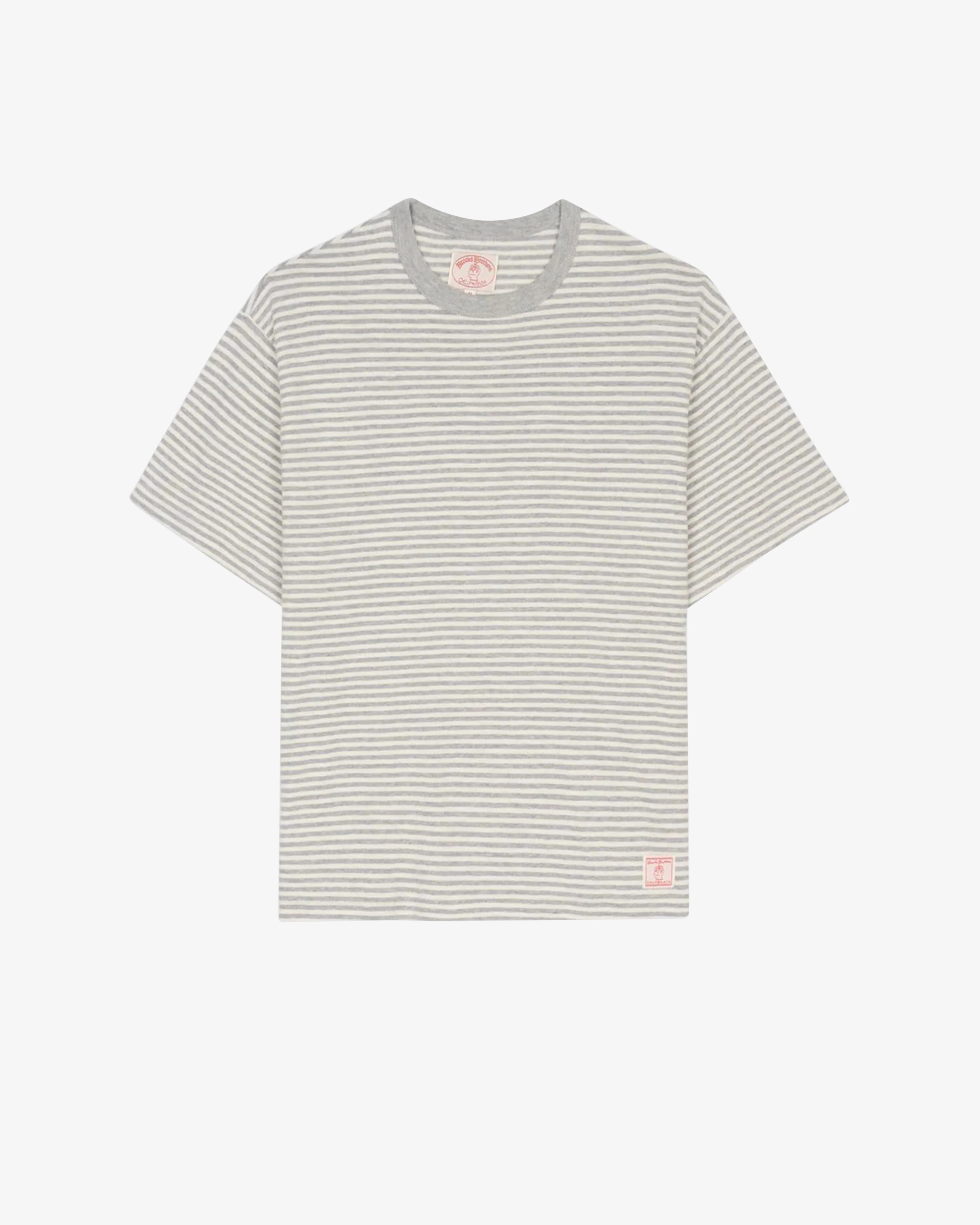 Brain Dead - Brooks Brothers Men's California Loose Knit Striped T-Shirt - (Natural) view 1, Click to Zoom in