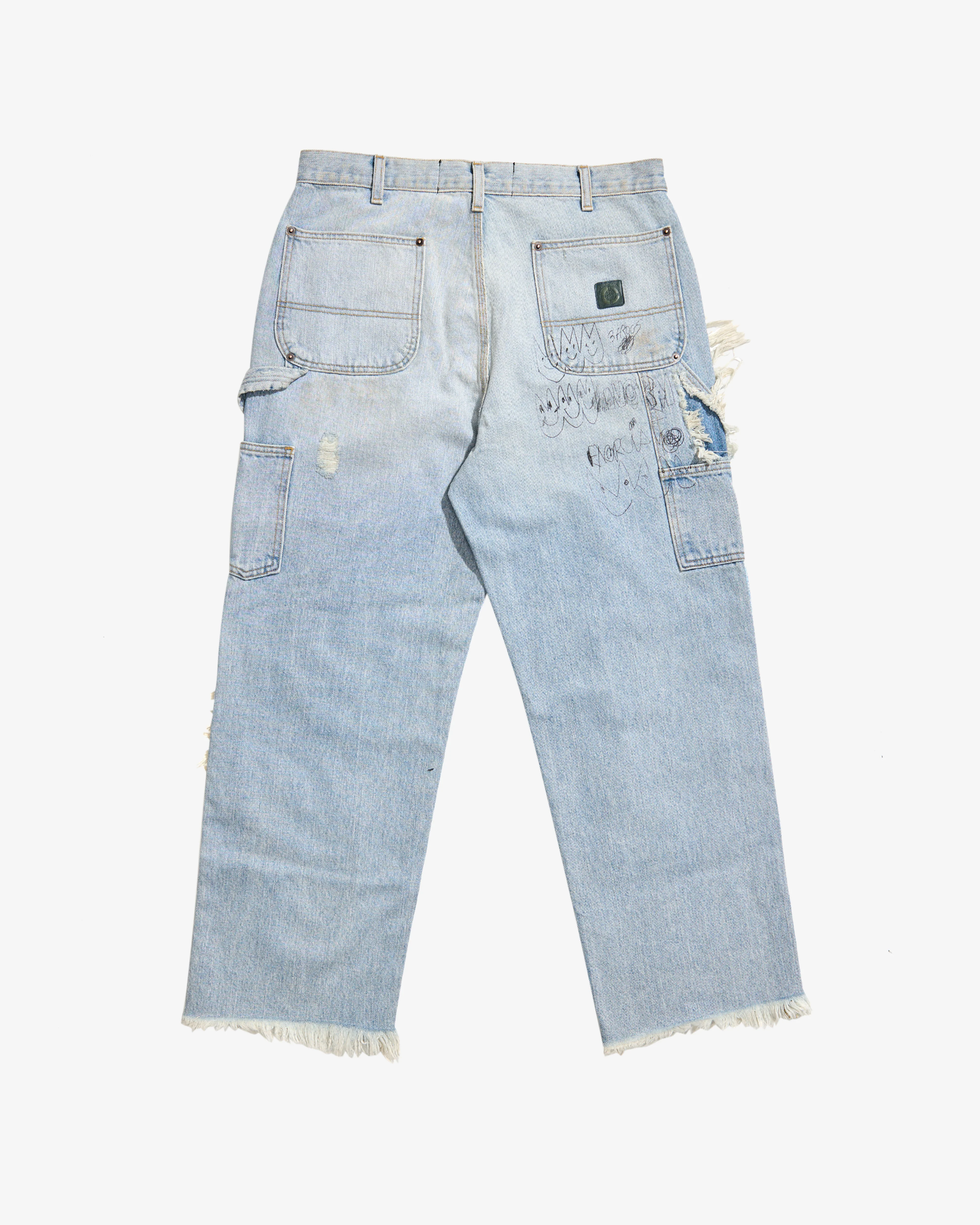 Paly - Men's Busted Double Knee Jean - (Denim)