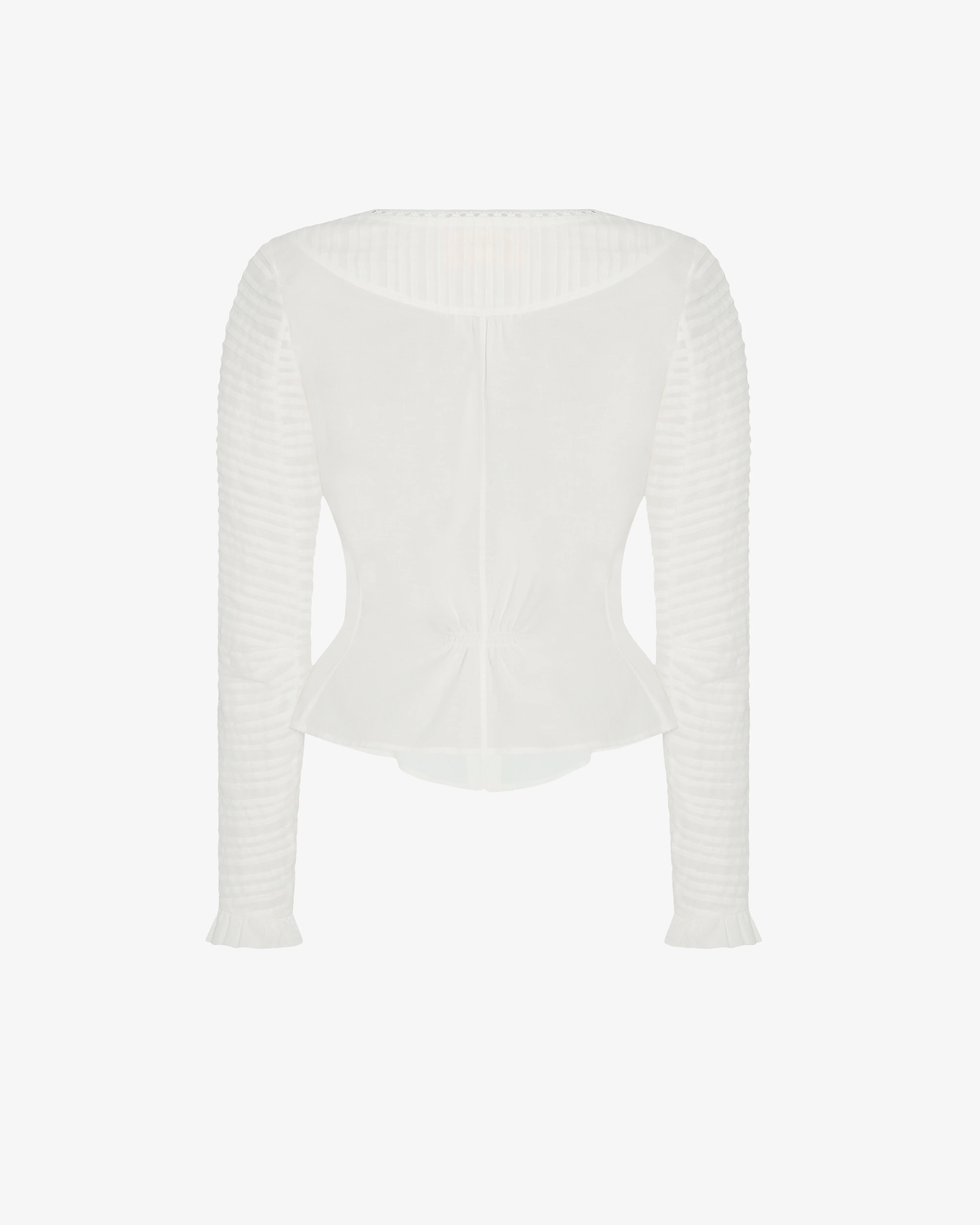 Colleen Allen - Women's Cotton Pintuck Top - (White)