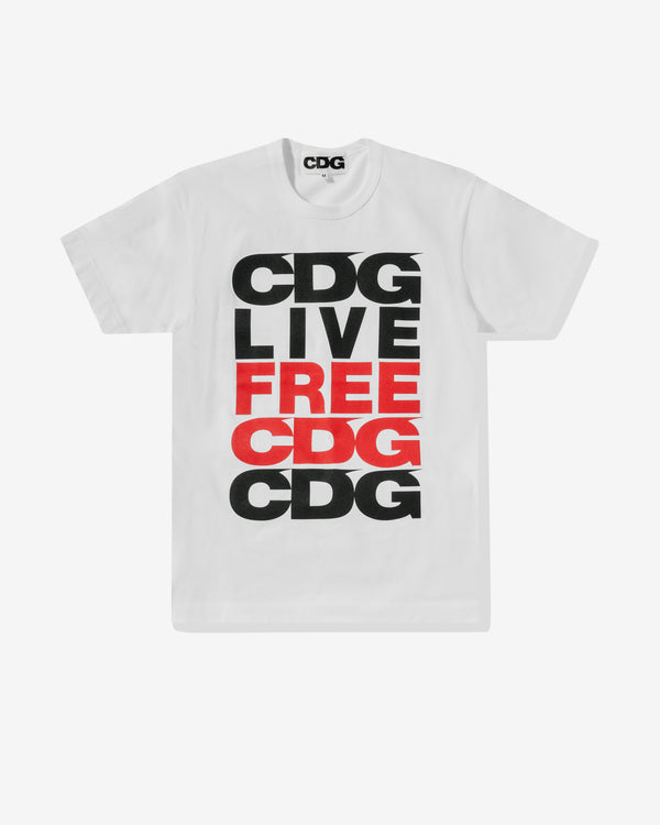 CDG - Message T-Shirt - (White)