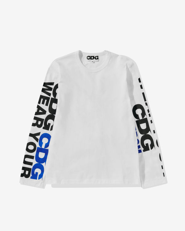 CDG - Message Longsleeve T-Shirt - (White)