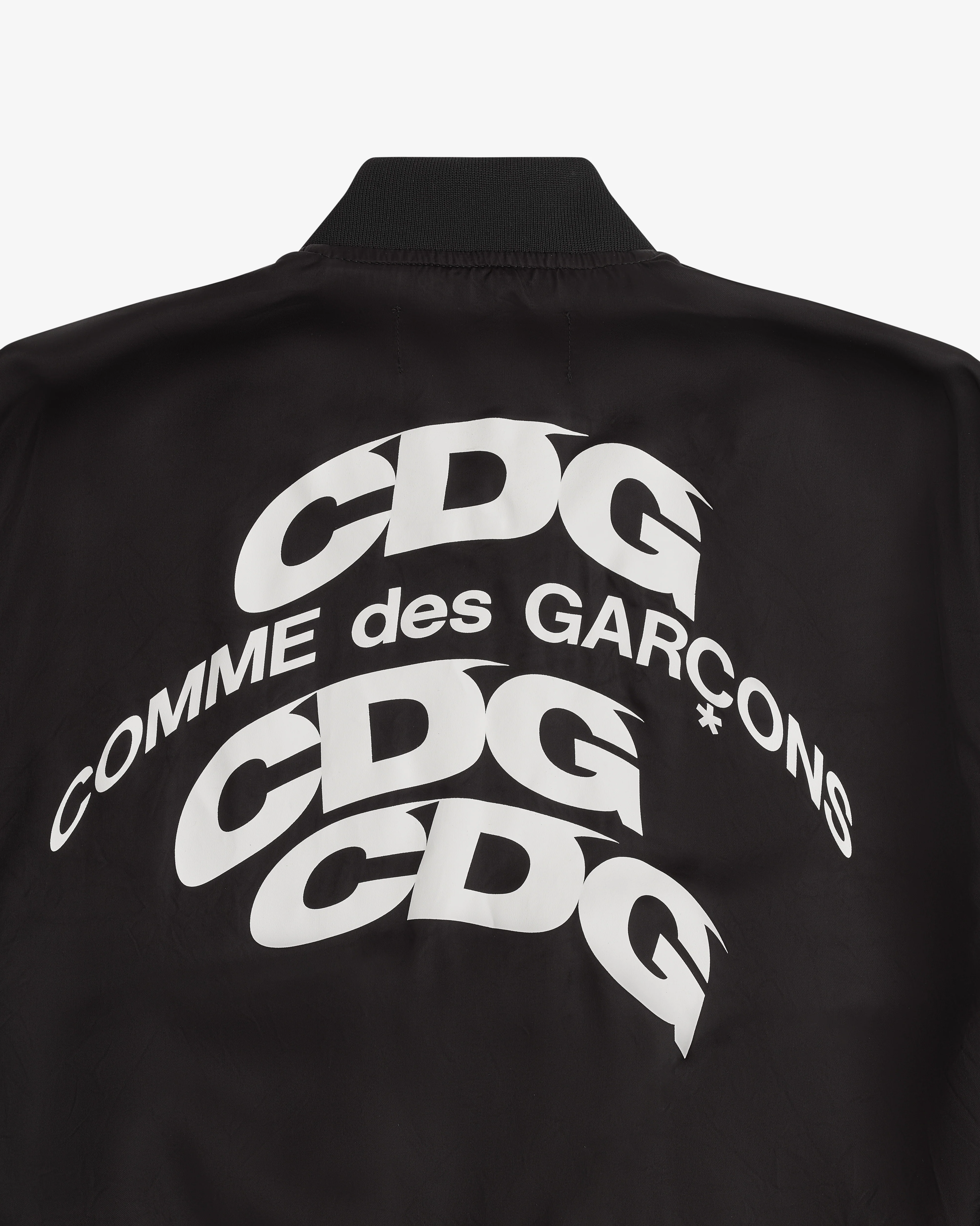 CDG - Warped Logo Bomber Jacket - (Black)