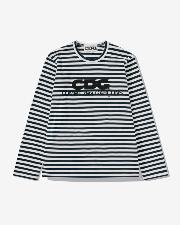 CDG - Striped Long Sleeve T-Shirt - (Navy)