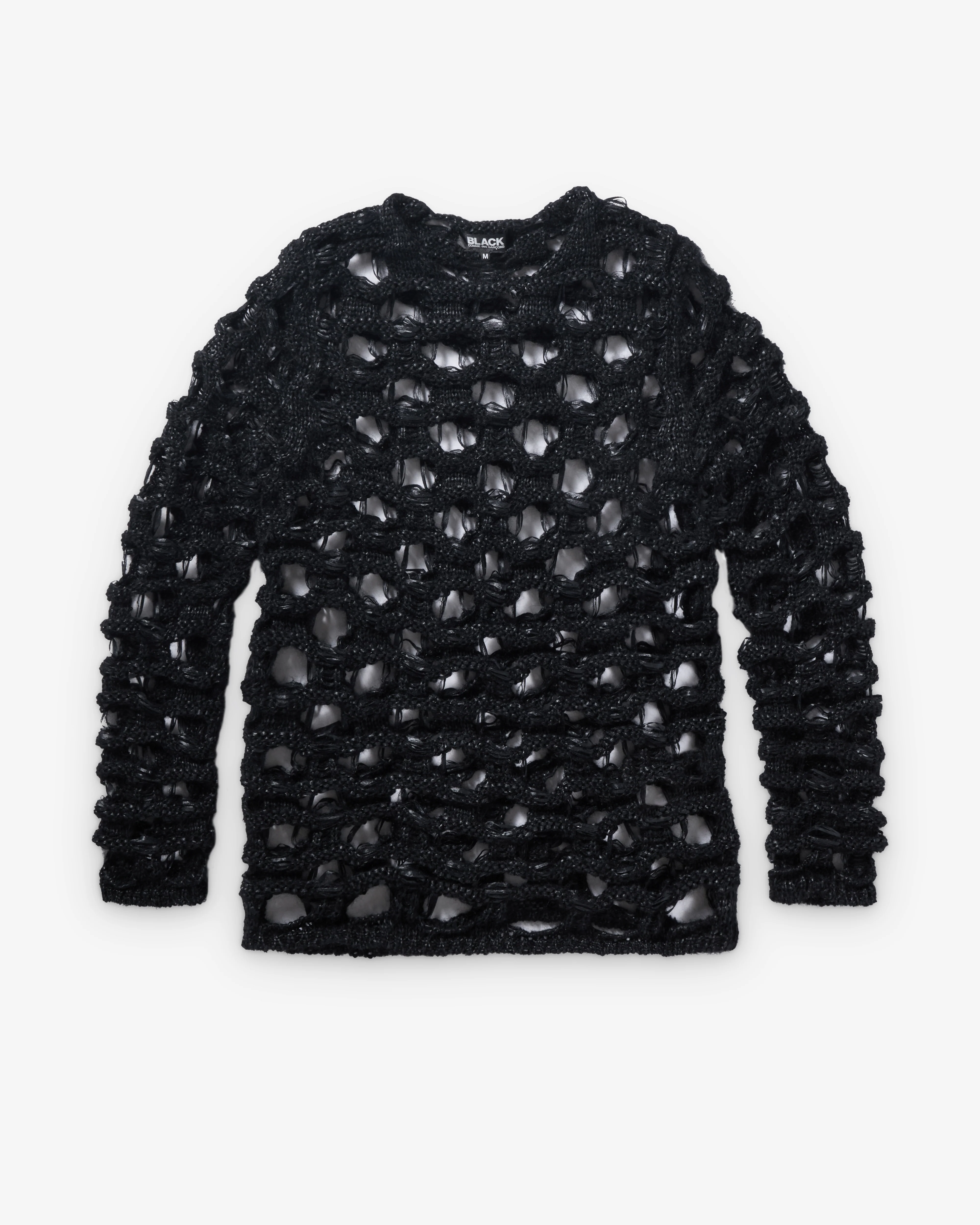 Black Comme des Garçons - Cut Out Mesh Sweater - (Black)