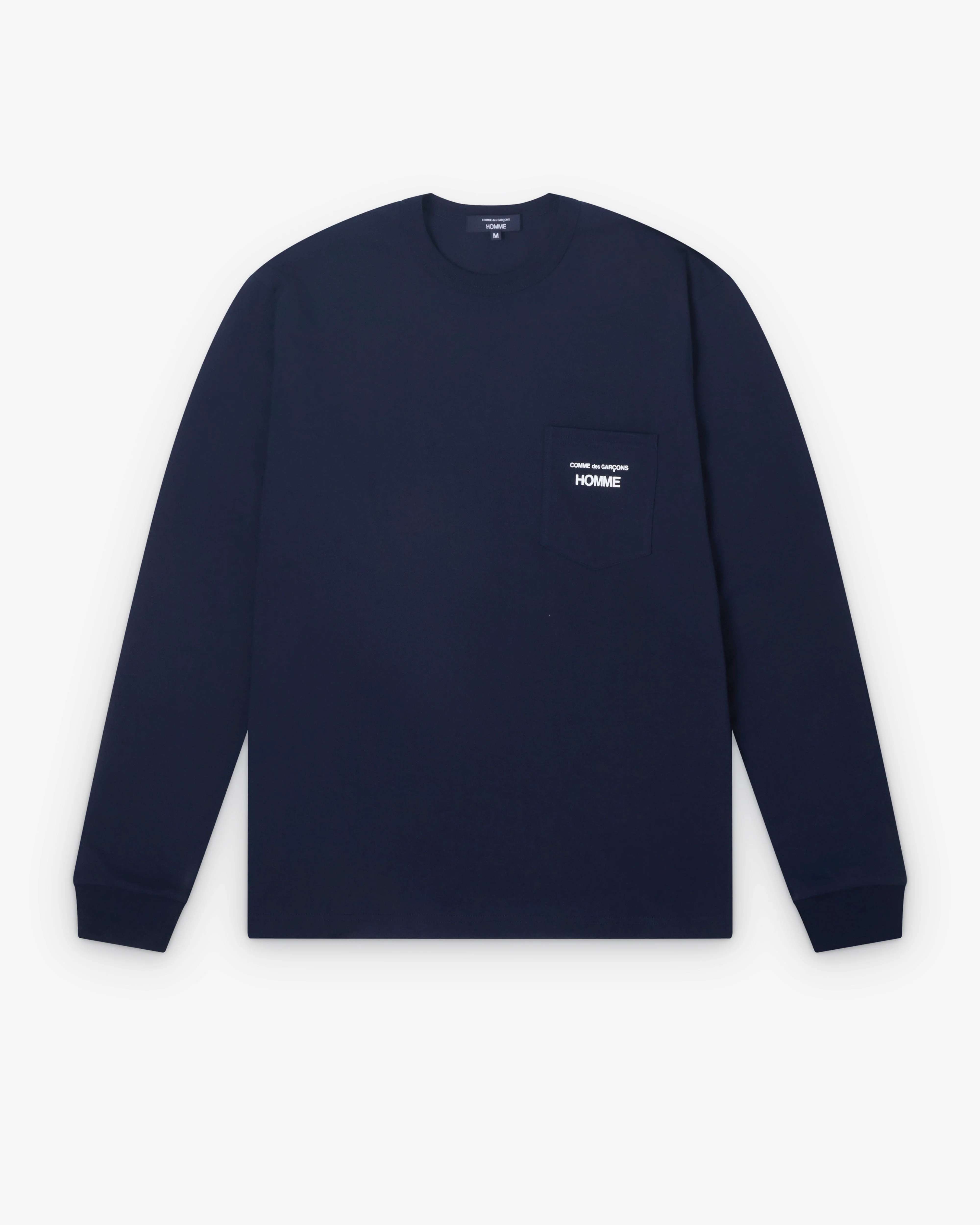 CDG Homme - Men's Long Sleeve Logo T-Shirt - (Navy)