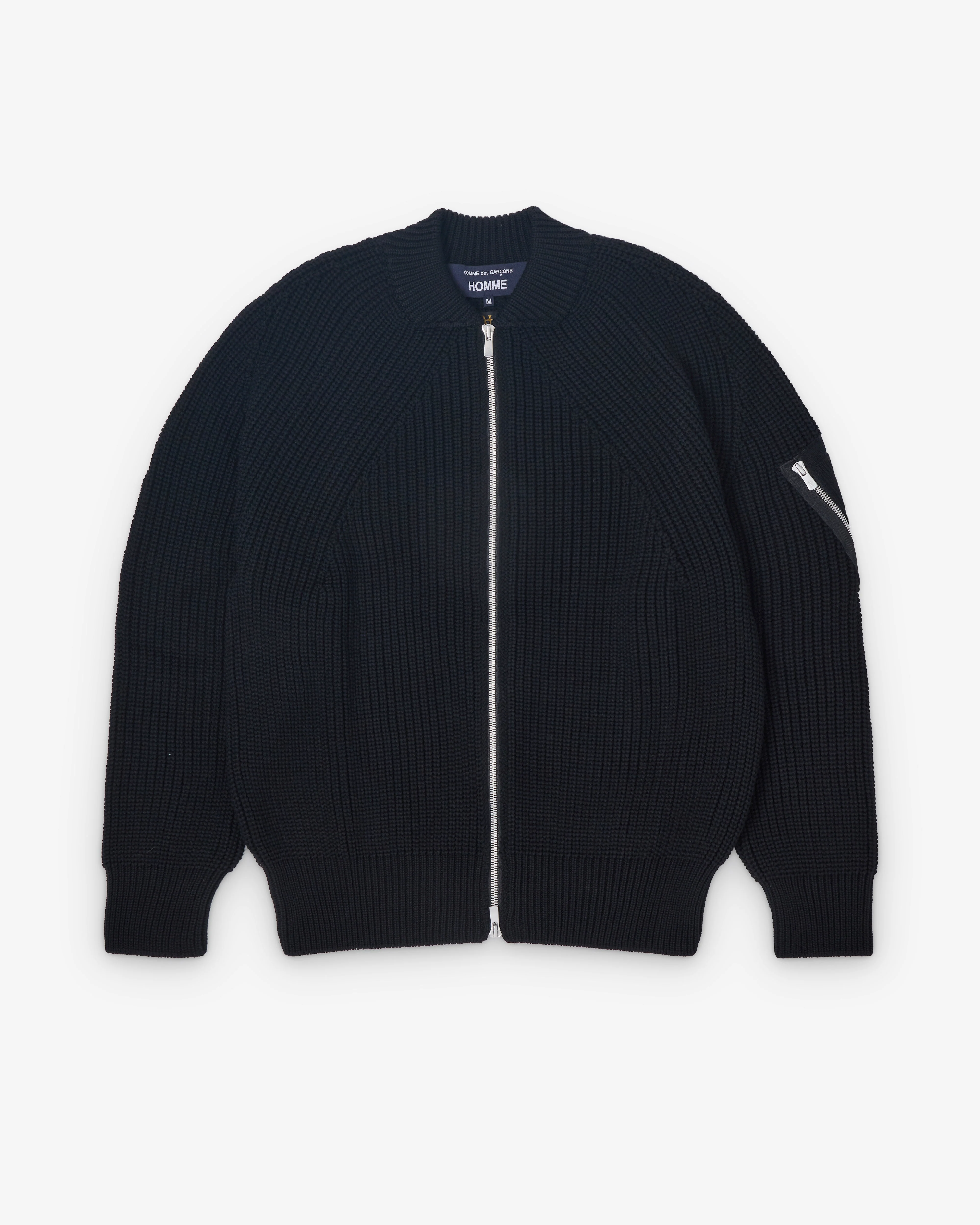 CDG Homme - Men's Waffle Knit Cardigan - (Black)