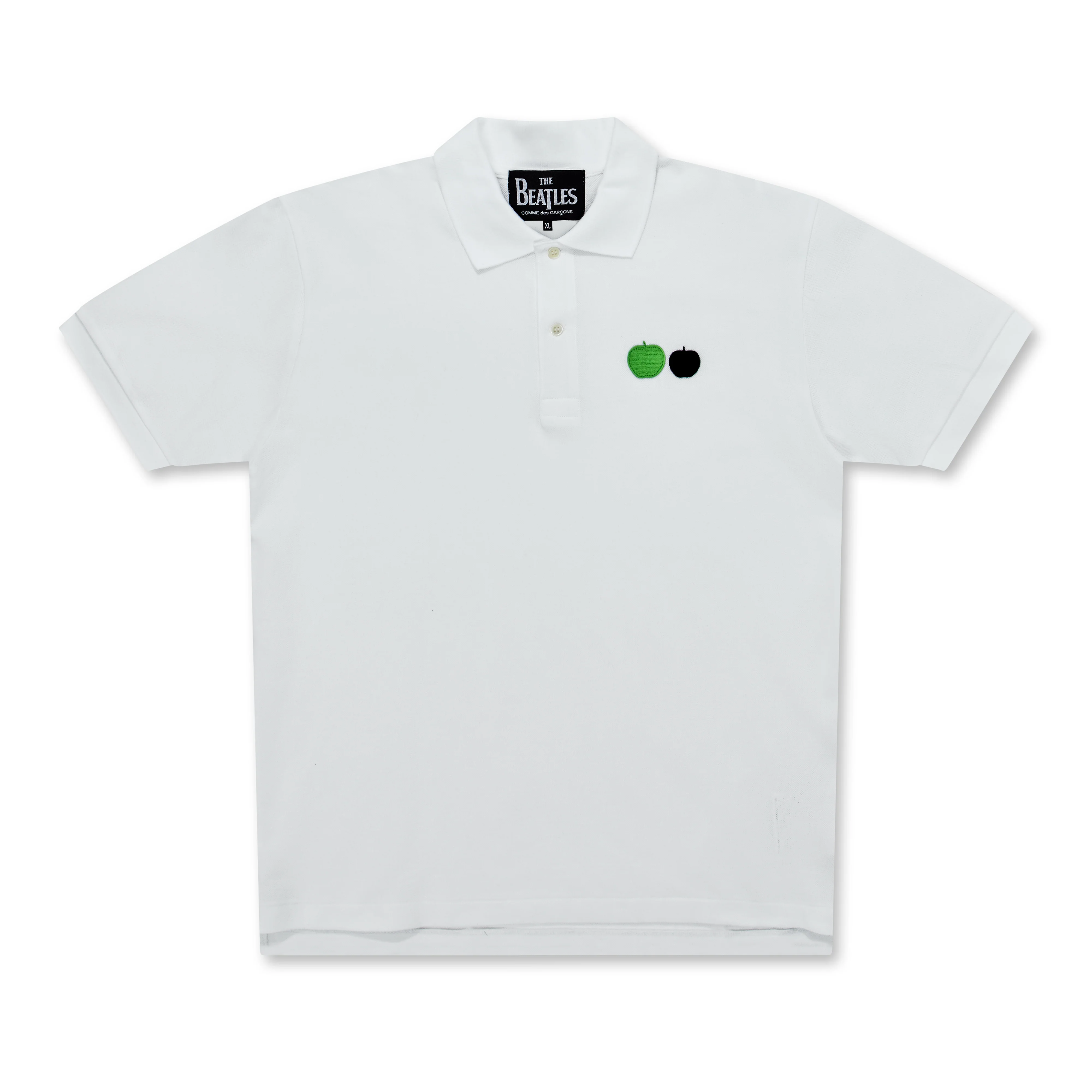 CDG Beatles - Embroidered Apples Polo Shirt - (White)