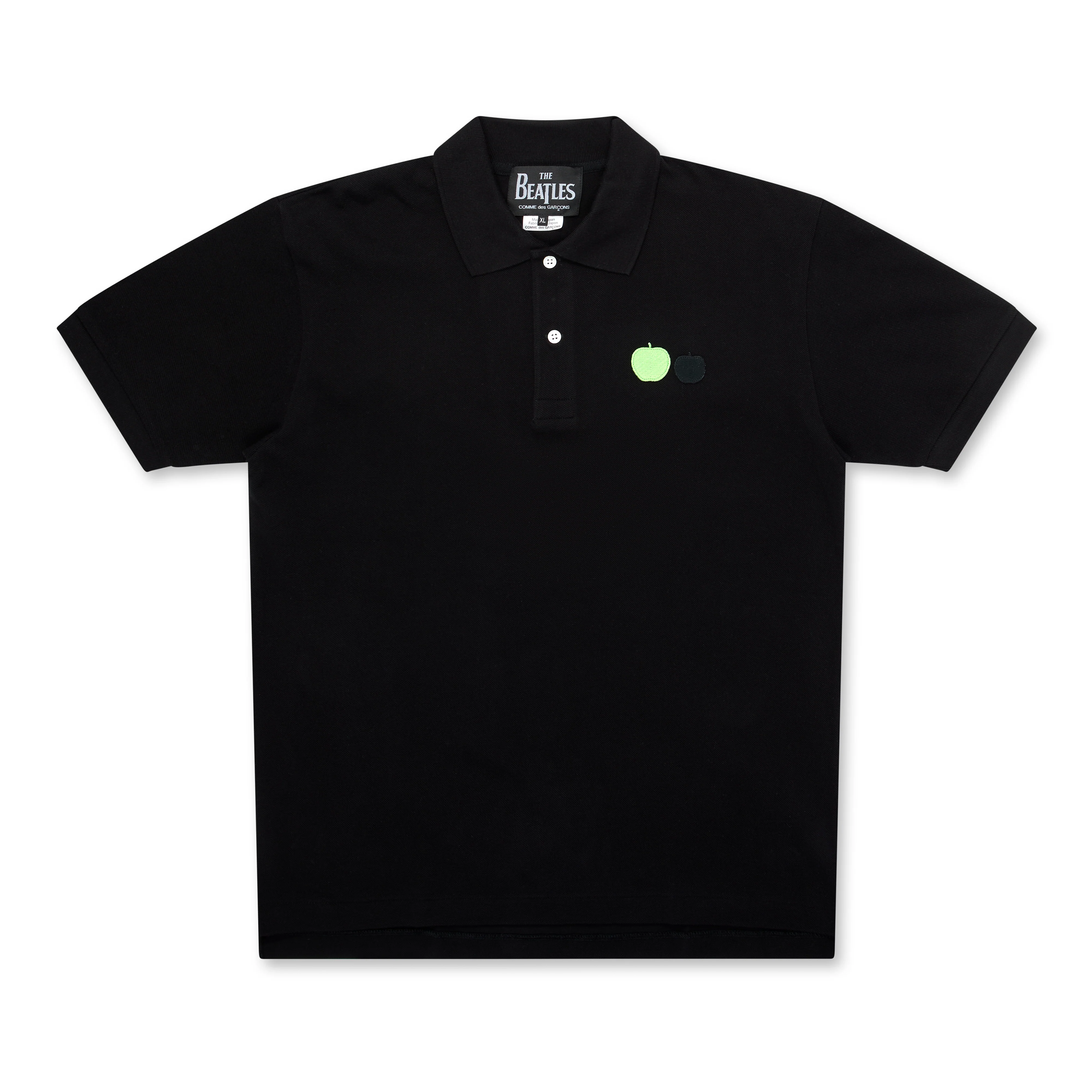 CDG Beatles - Embroidered Apples Polo Shirt - (Black)