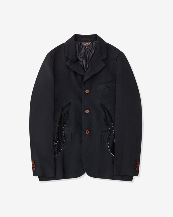 Black Comme des Garçons - Unisex Slashed Jacket - (Black)