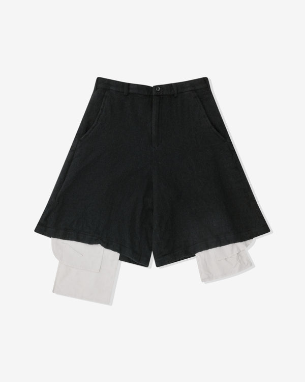 Black Comme des Garçons - Unisex Exposed Pocket Bag Shorts - (Black)