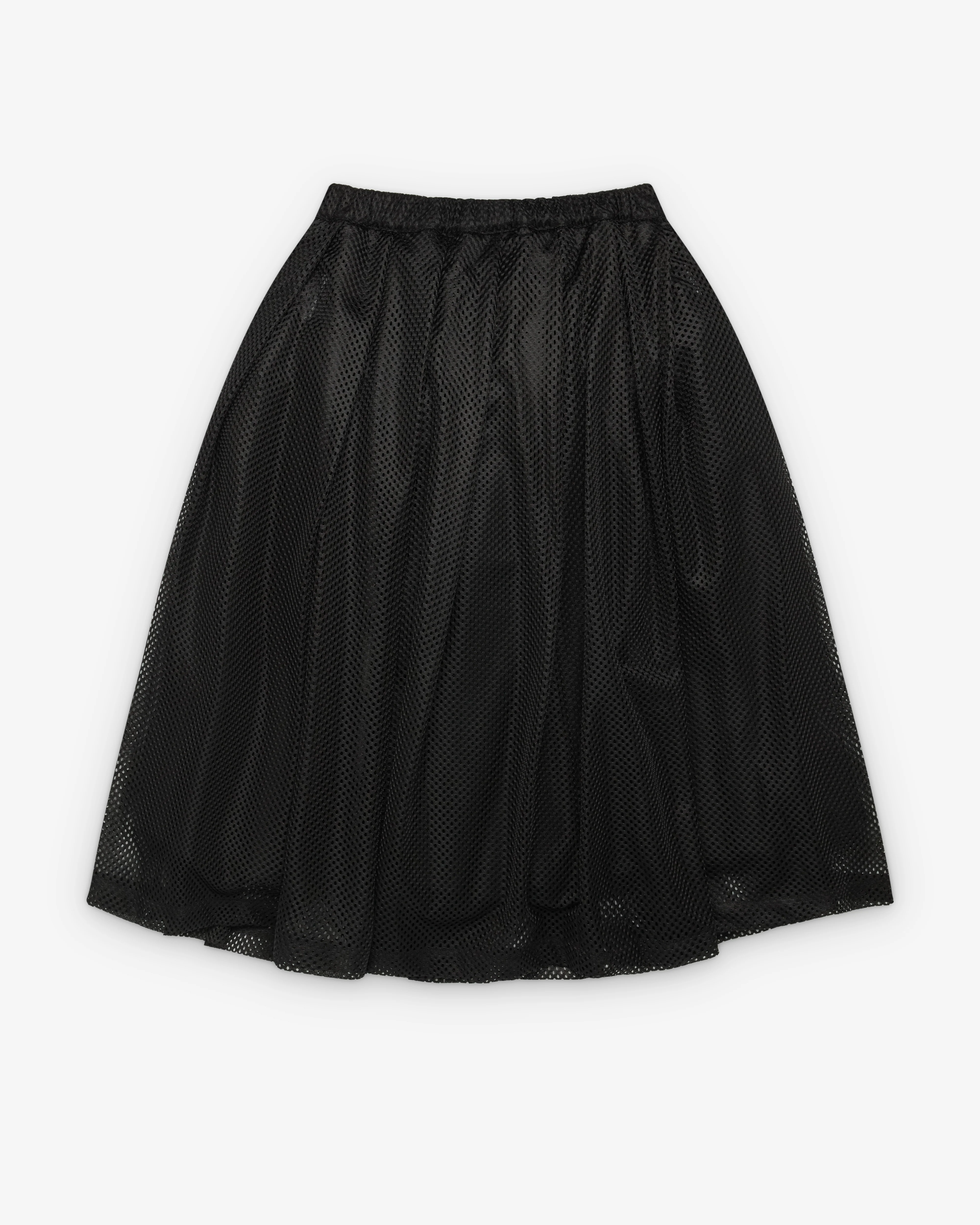 Black Comme des Garçons - Pleated Mesh Skirt - (Black)