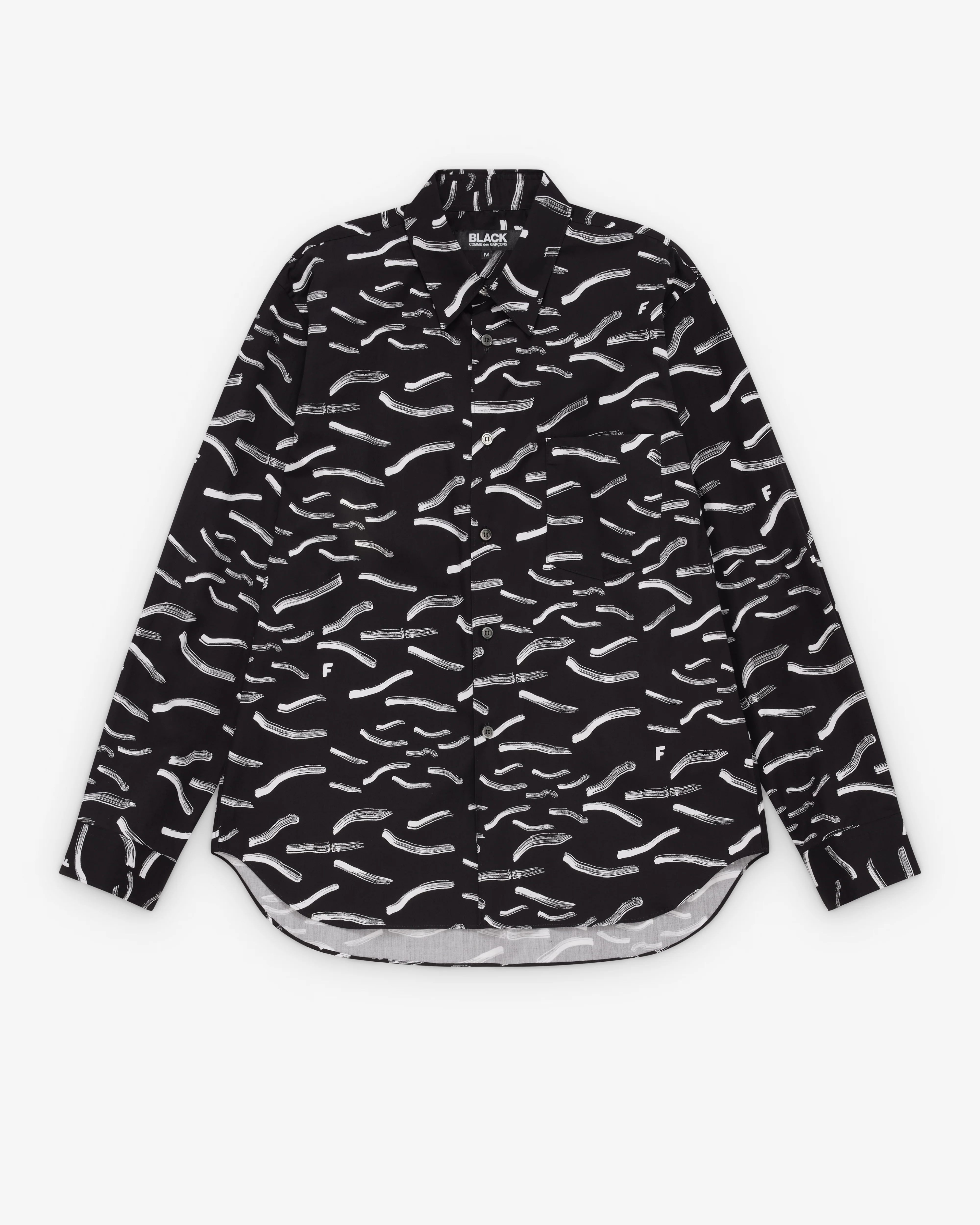 Black Comme des Garçons - Zip Cuff Shirt - (Black/White)