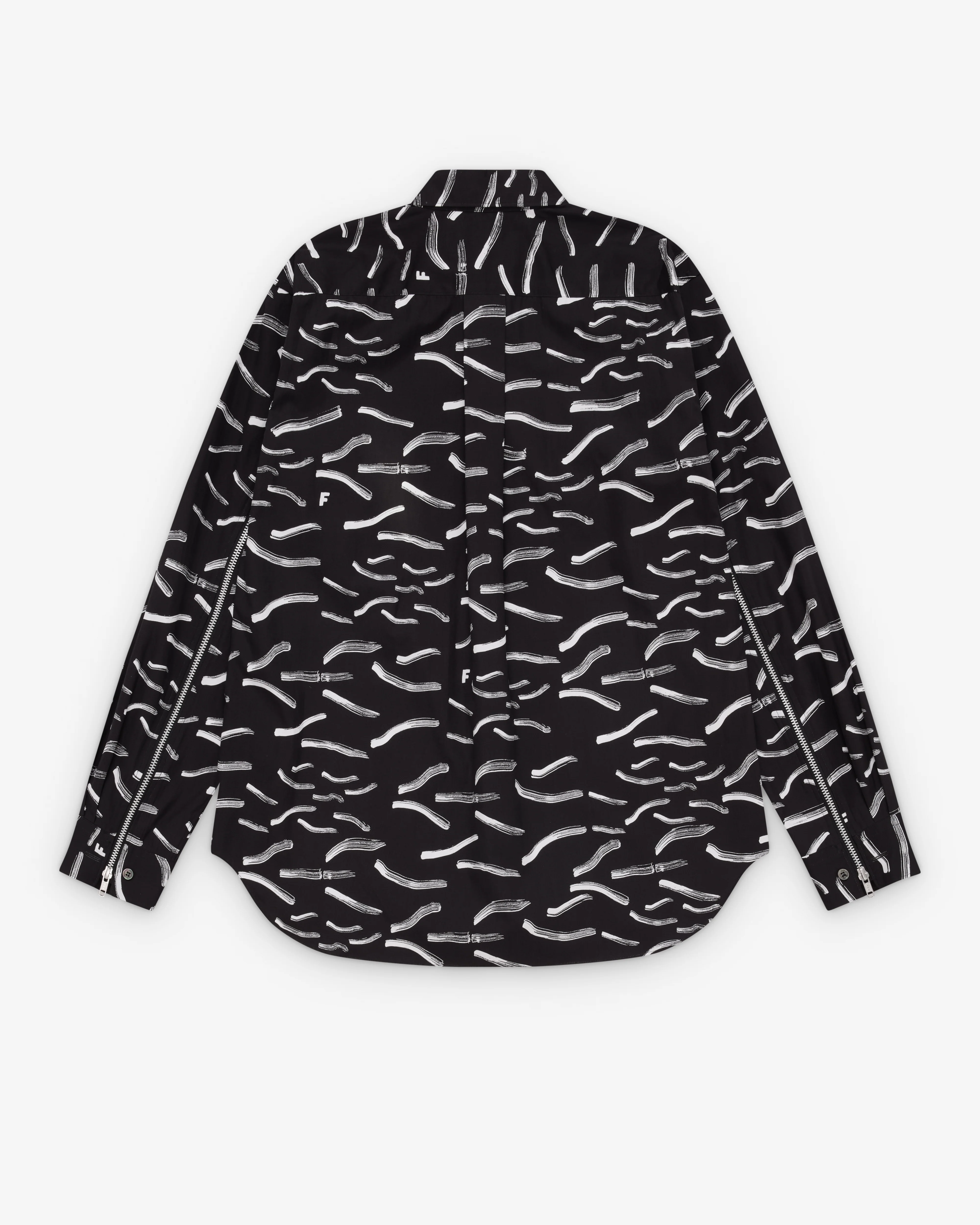 Black Comme des Garçons - Zip Cuff Shirt - (Black/White)