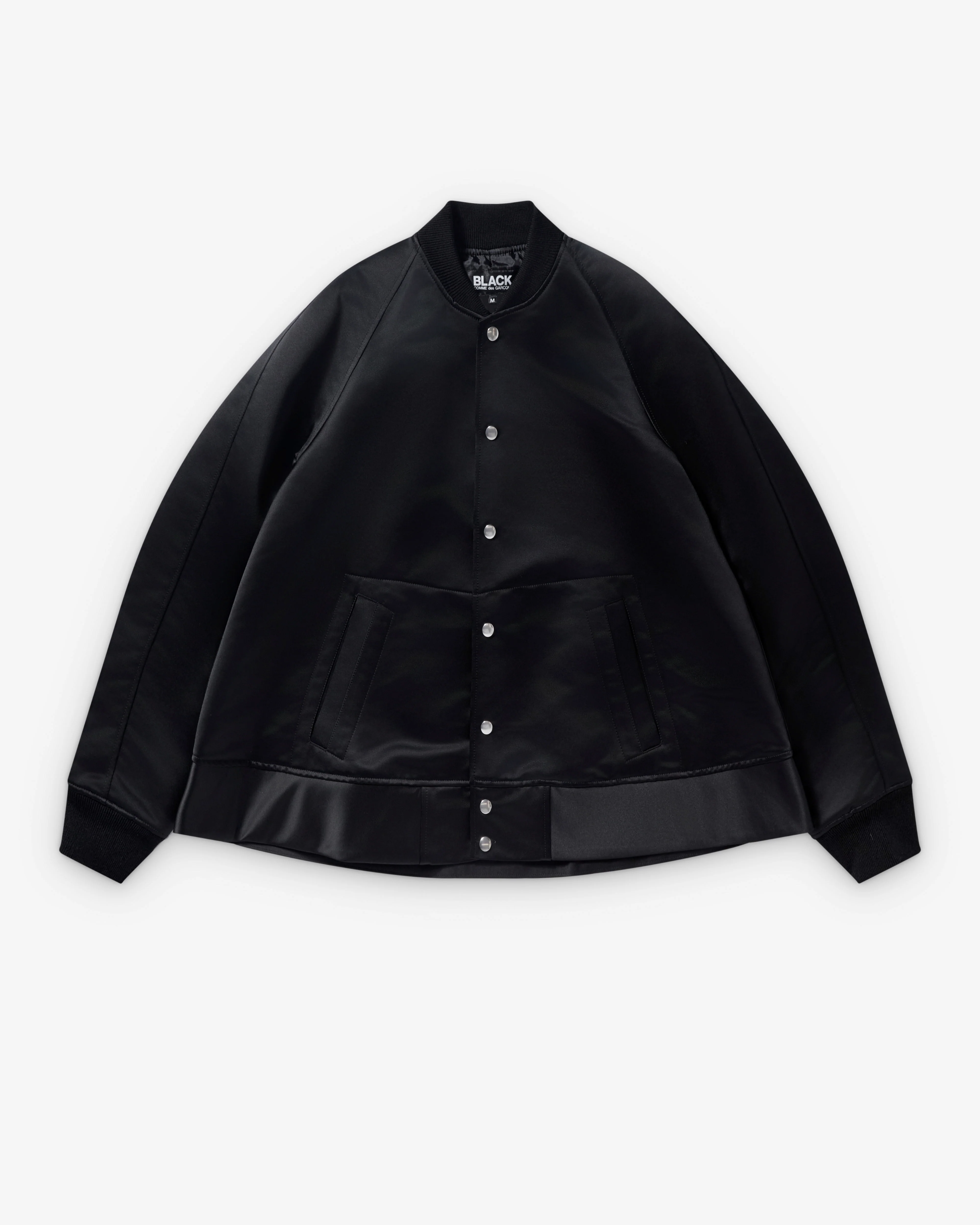Black Comme des Garçons - Heavy Satin Bomber Jacket - (Black)
