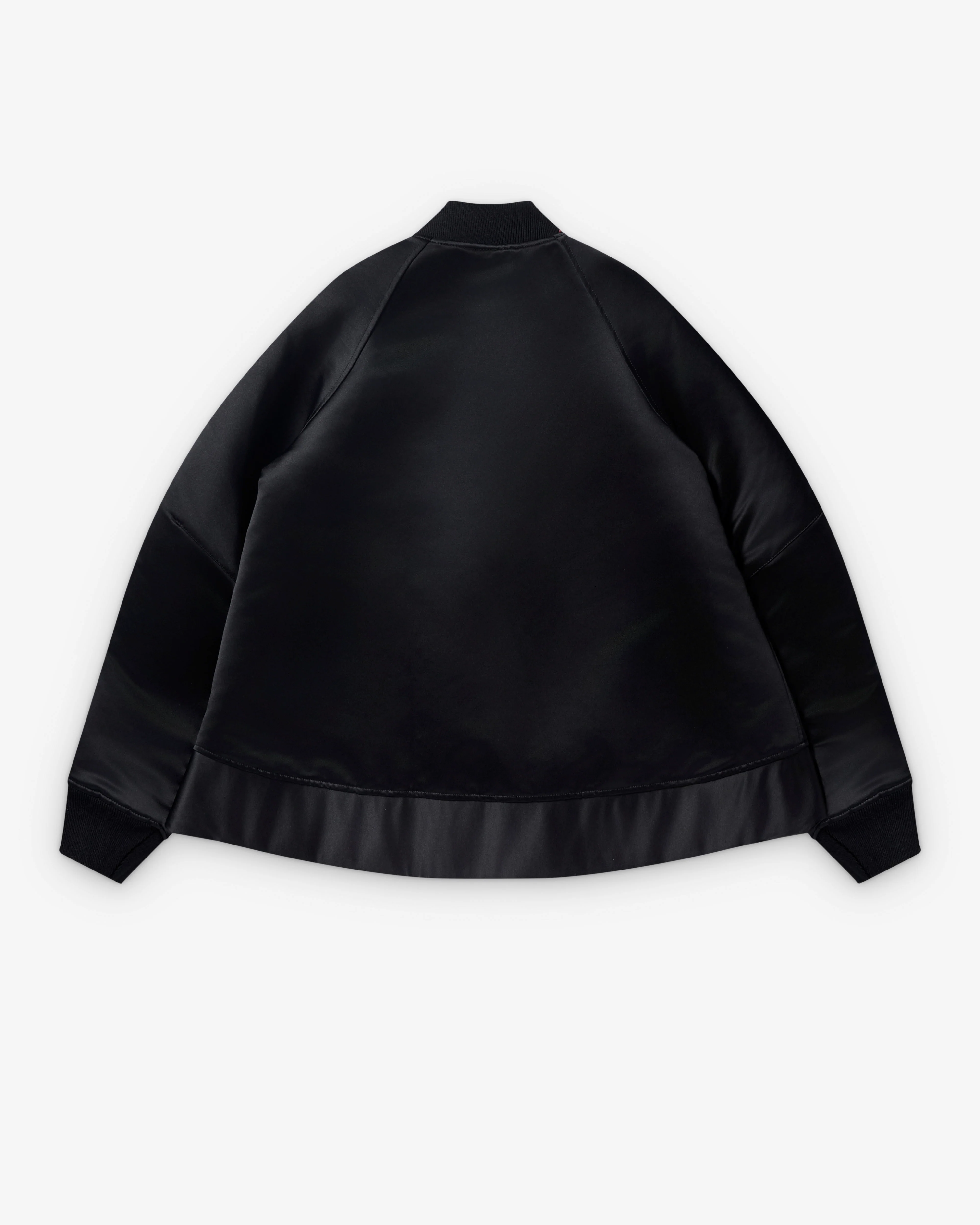 Black Comme des Garçons - Heavy Satin Bomber Jacket - (Black)