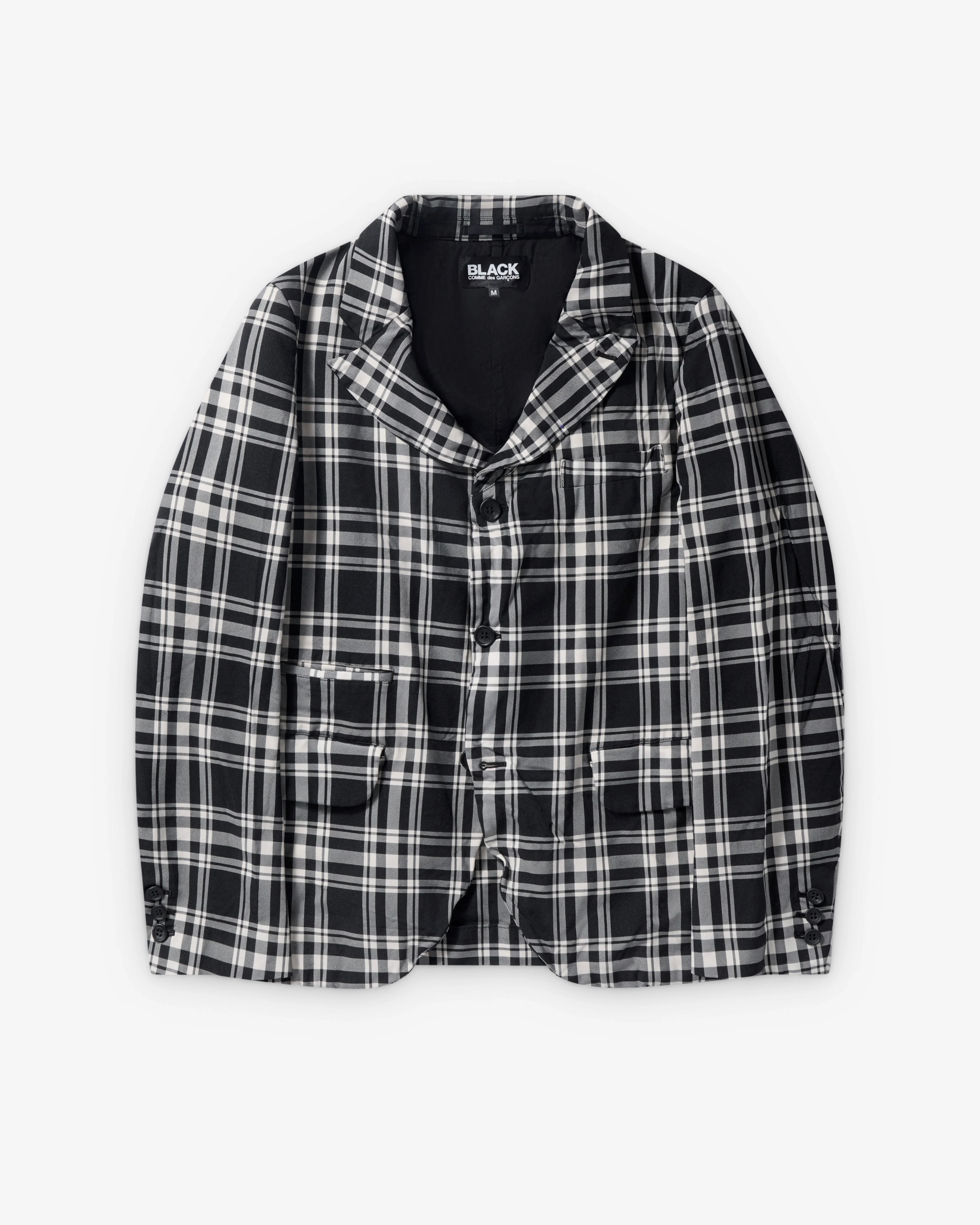 Black Comme des Garçons - Check Blazer - (Black/White)