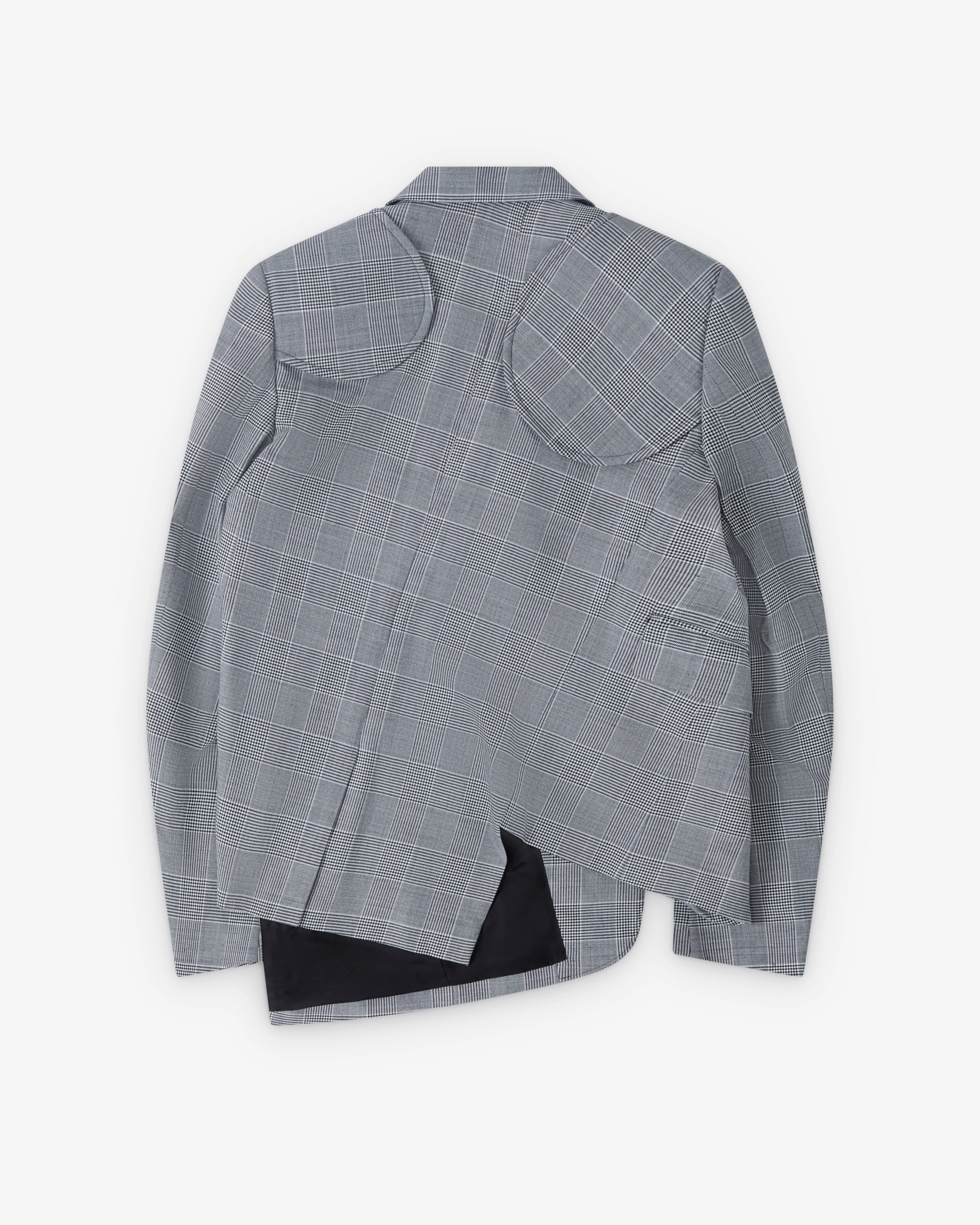 Black Comme des Garçons - Houndstooth Asymmetric Check Blazer - (Black/White)