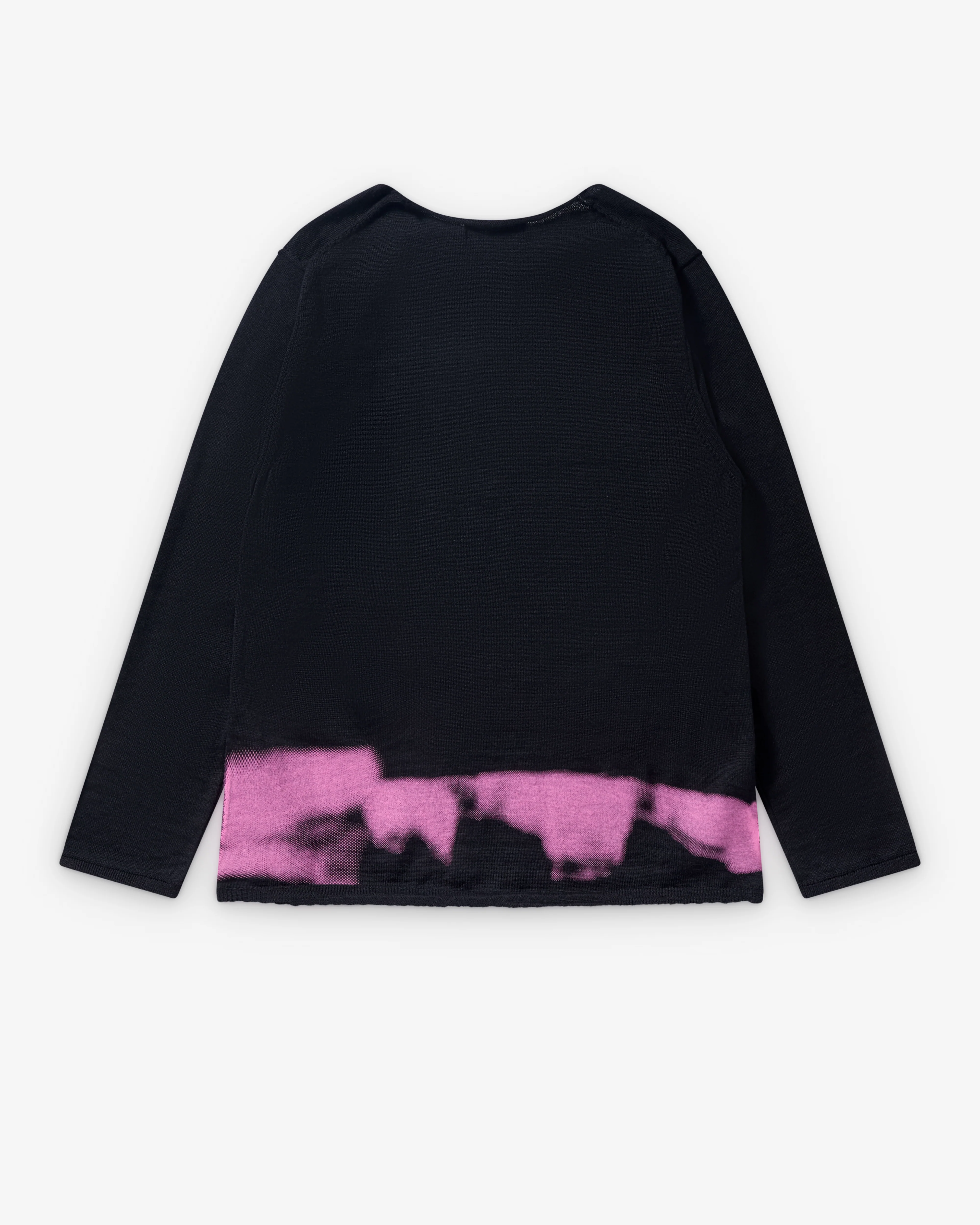 Black Comme des Garçons - Pink Spray Paint Sweater - (Black)