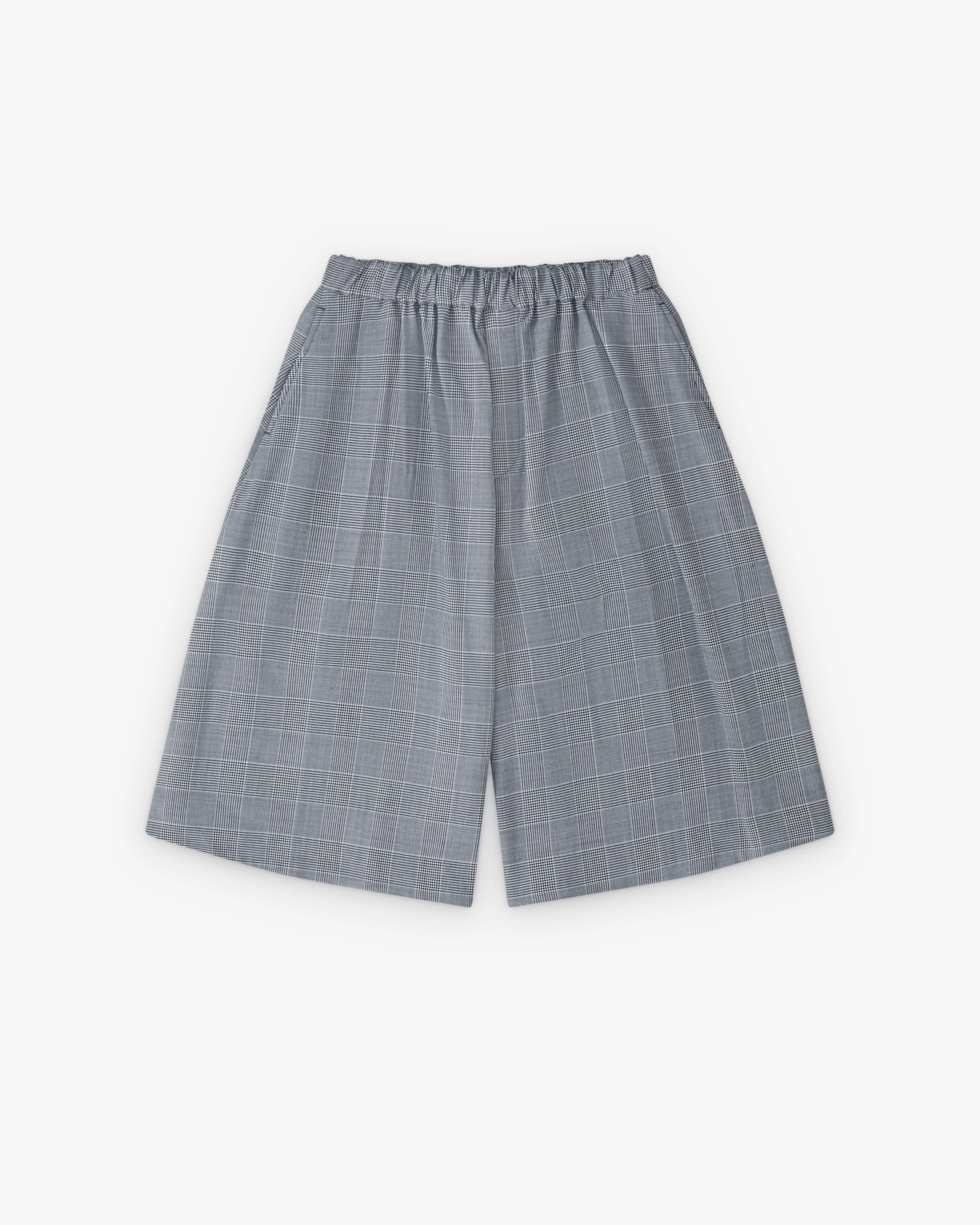Black Comme des Garçons - Glen Check Shorts - (Black/White)