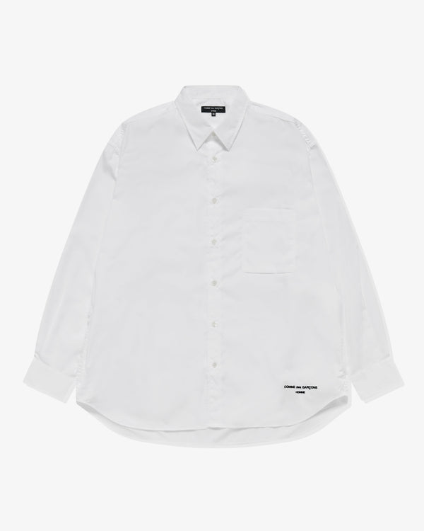 Comme des Garçons Homme - Men
s Logo Shirt - (White/Black)