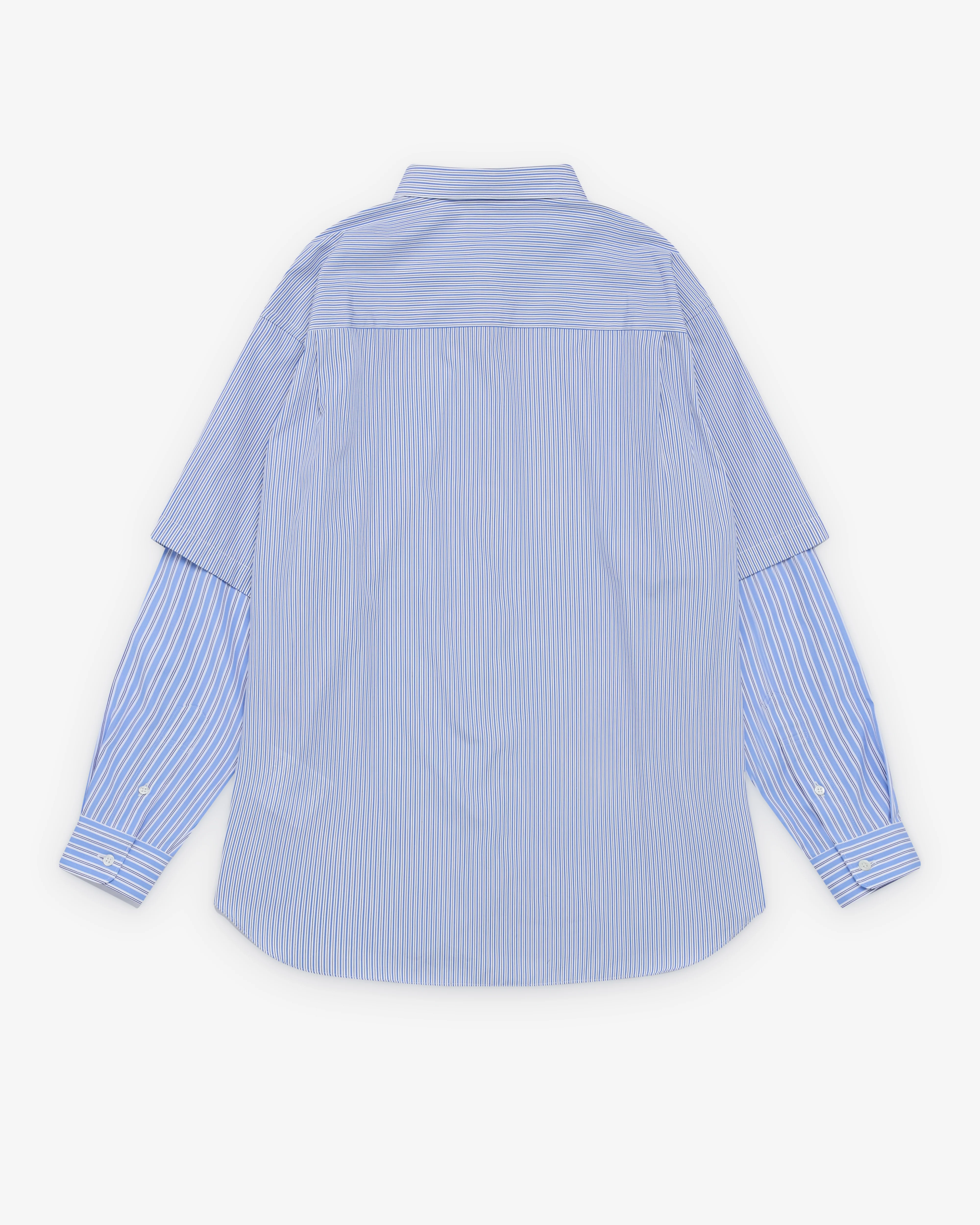 CDG Homme - Men's Layered Longsleeve Shirt - (Blue)
