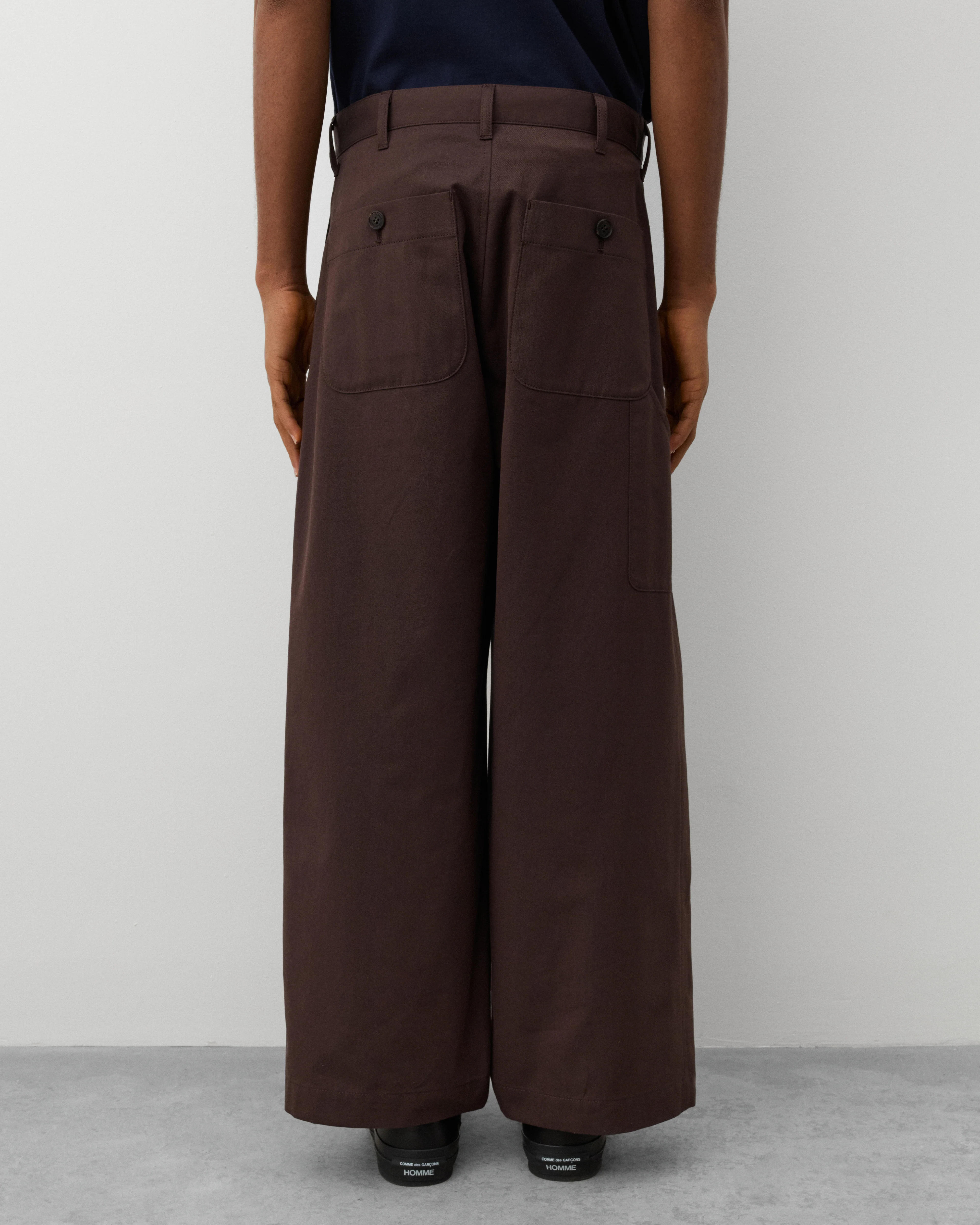 CDG Homme - Men's Panelled Trousers - (Brown)