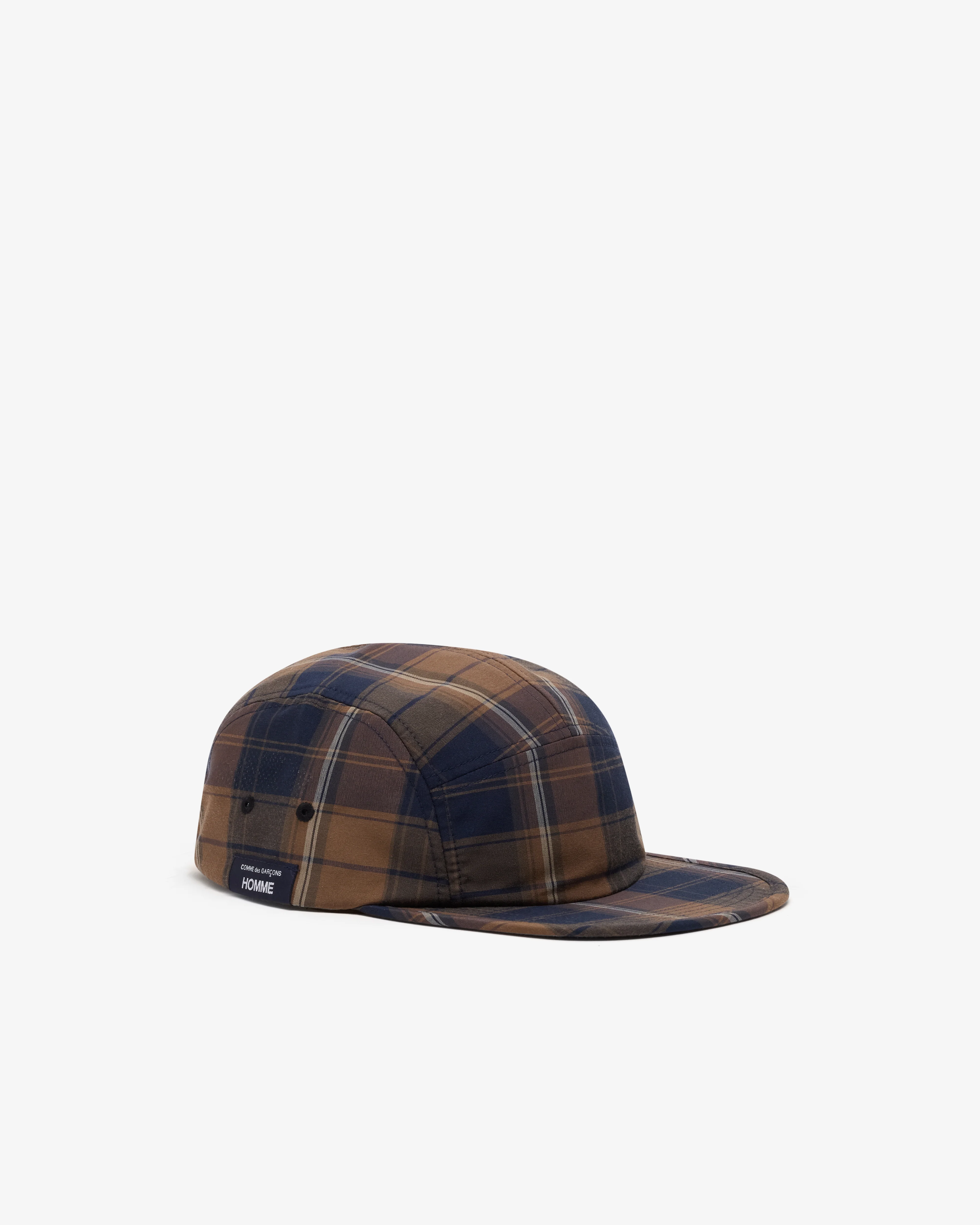 CDG Homme - Men's Check 5 Panel Cap - (Brown)