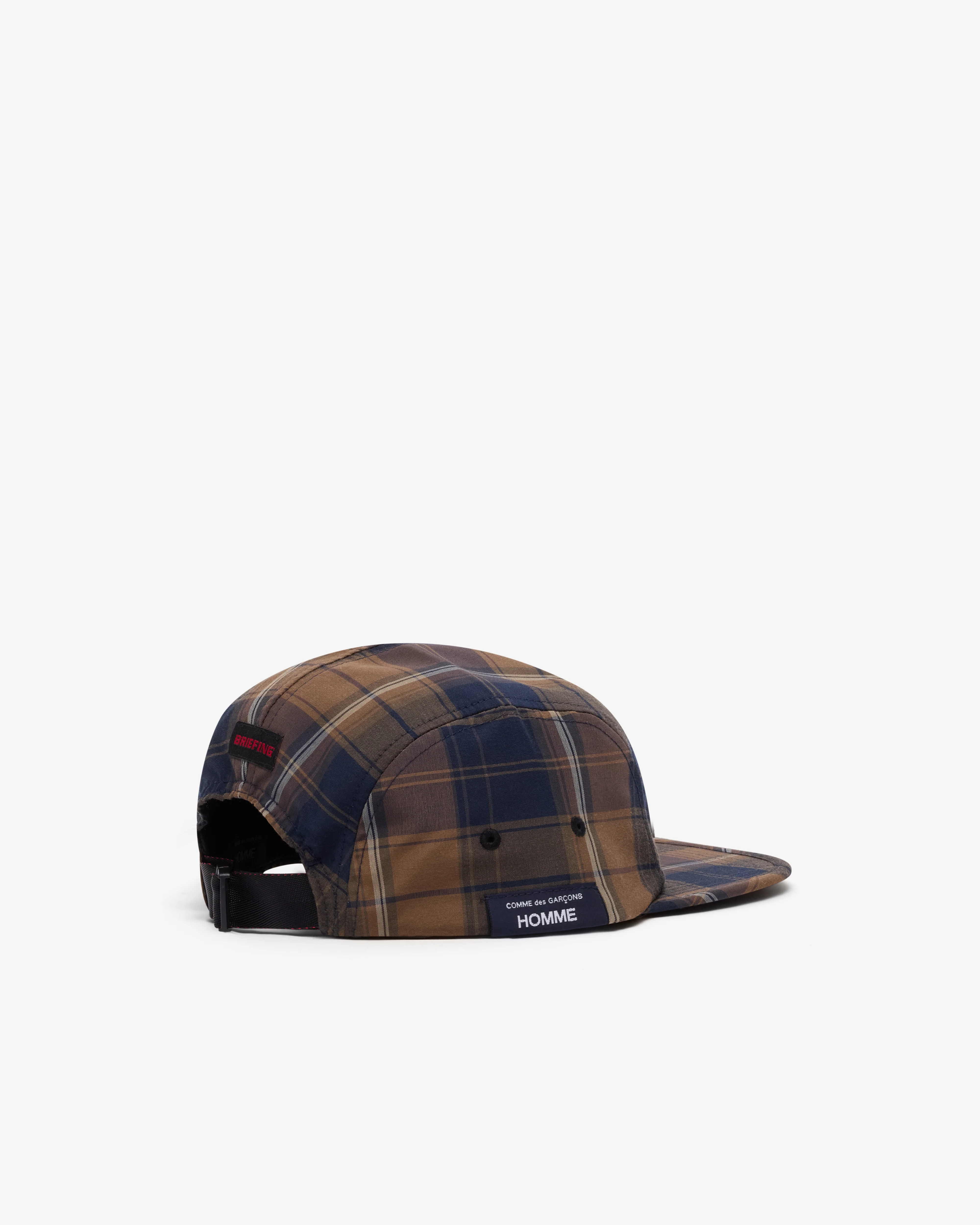CDG Homme - Men's Check 5 Panel Cap - (Brown)