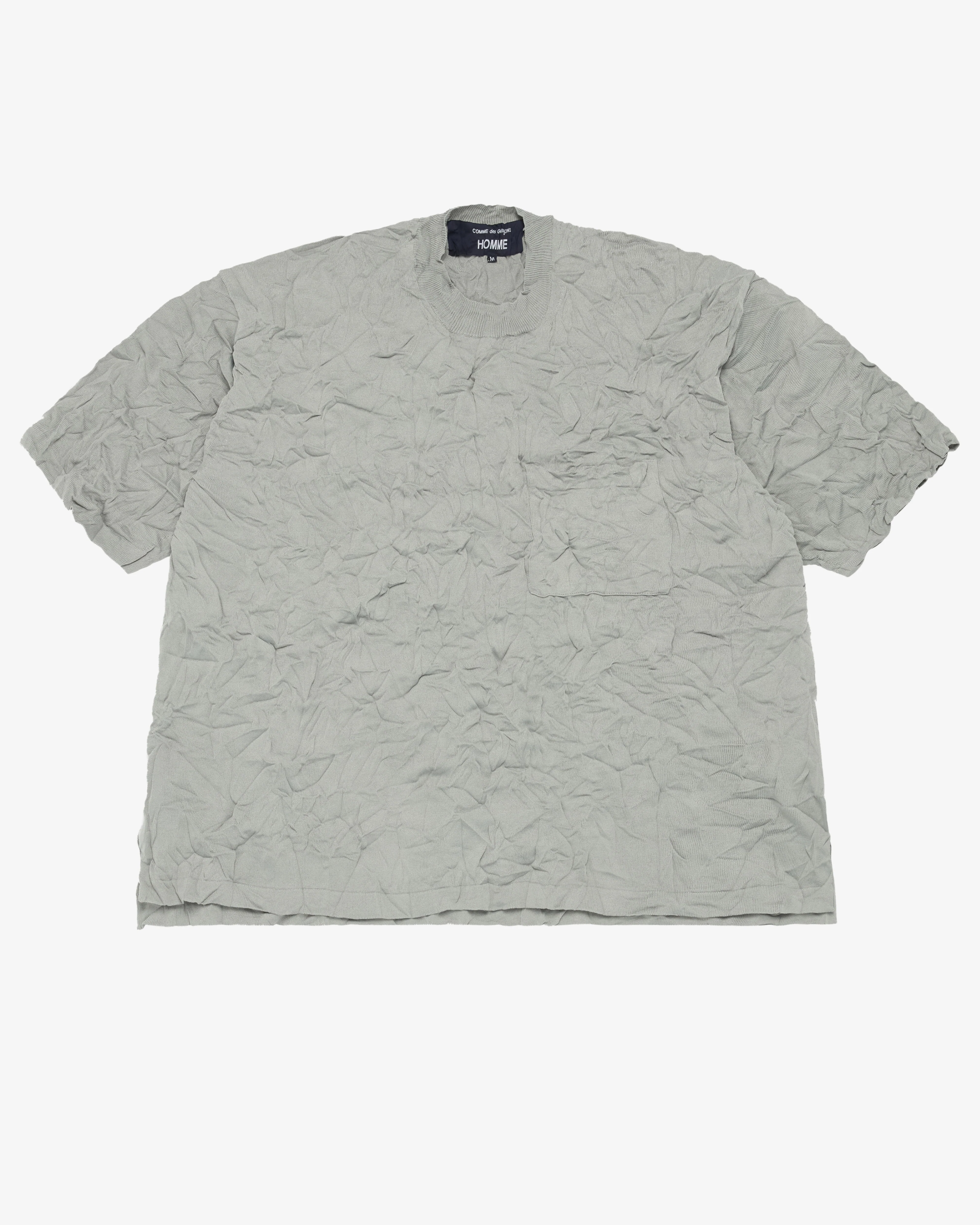 CDG Homme - Men's Crinkled Sweater - (Grey)