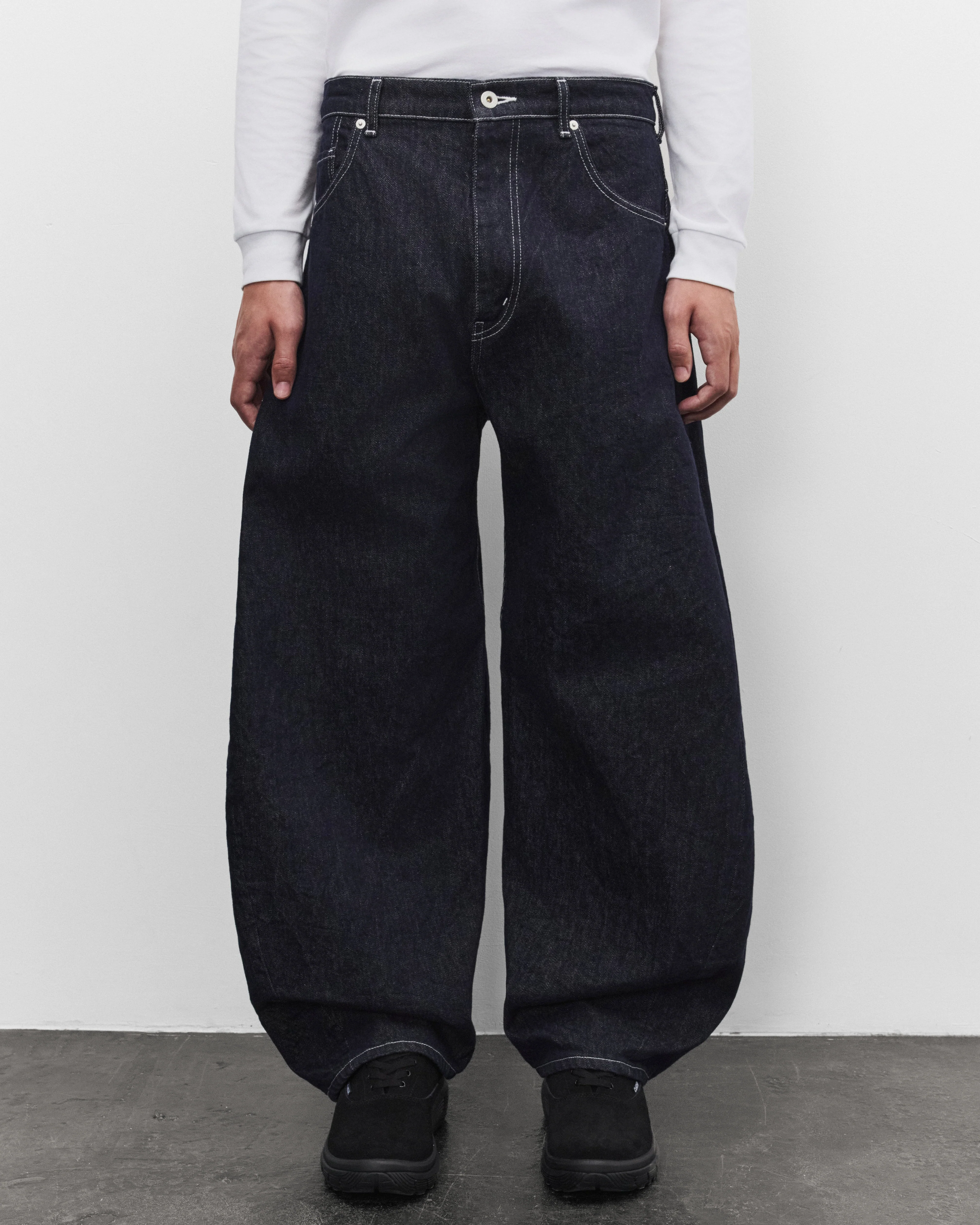 CDG Homme - Men's Barrel Denim Jeans - (Navy/White)