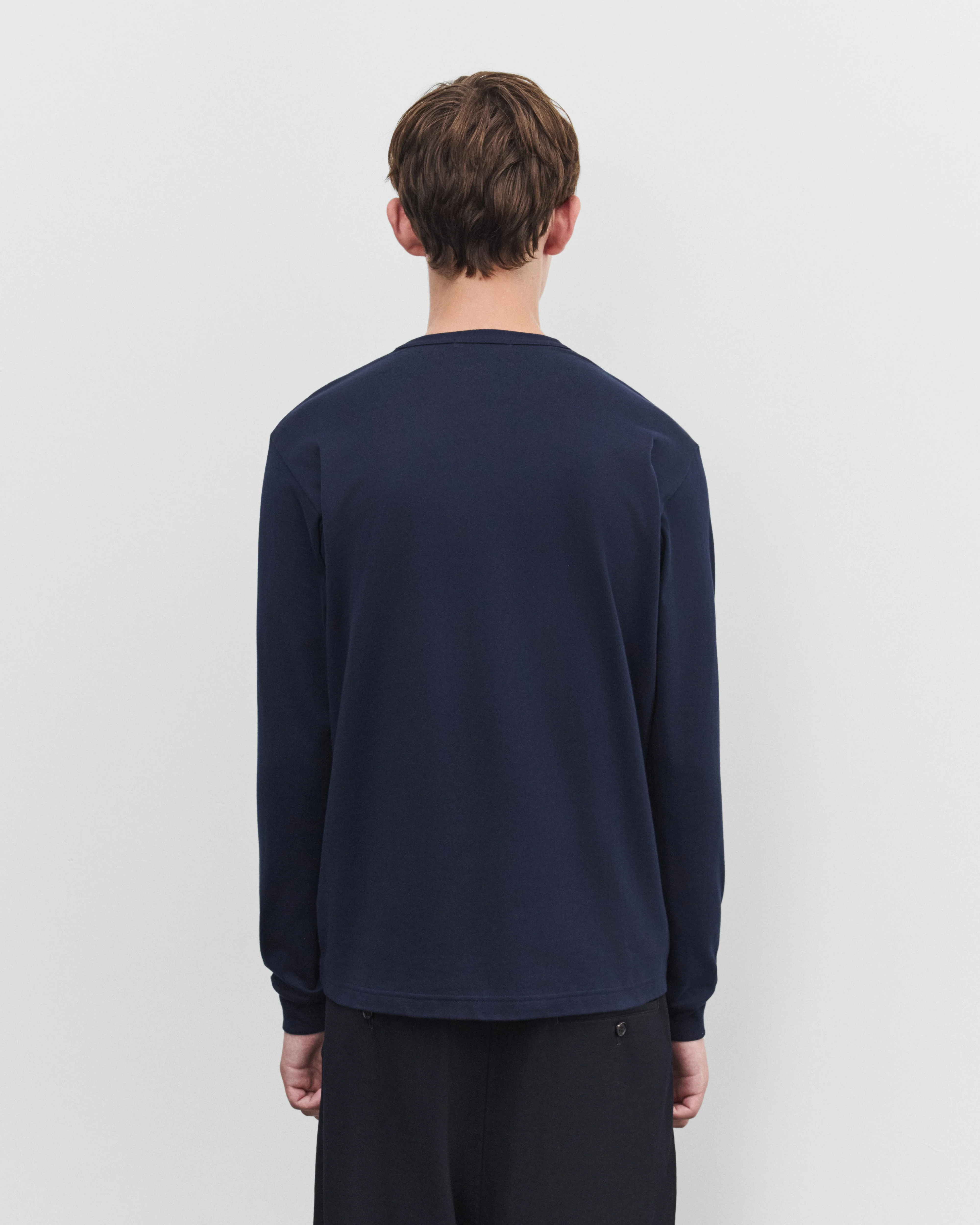 CDG Homme - Men's Long Sleeve Logo T-Shirt - (Navy)