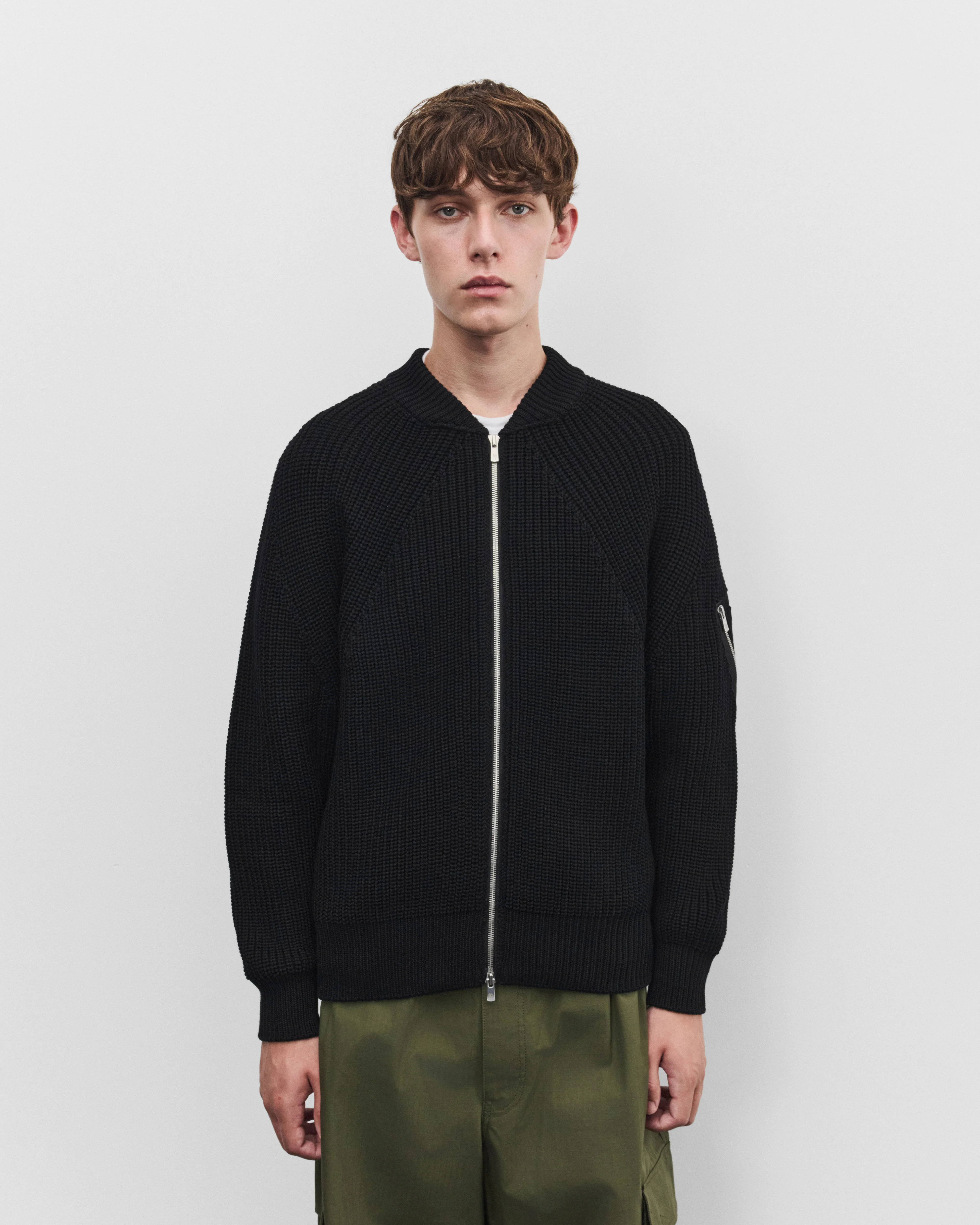 CDG Homme - Men's Waffle Knit Cardigan - (Black)