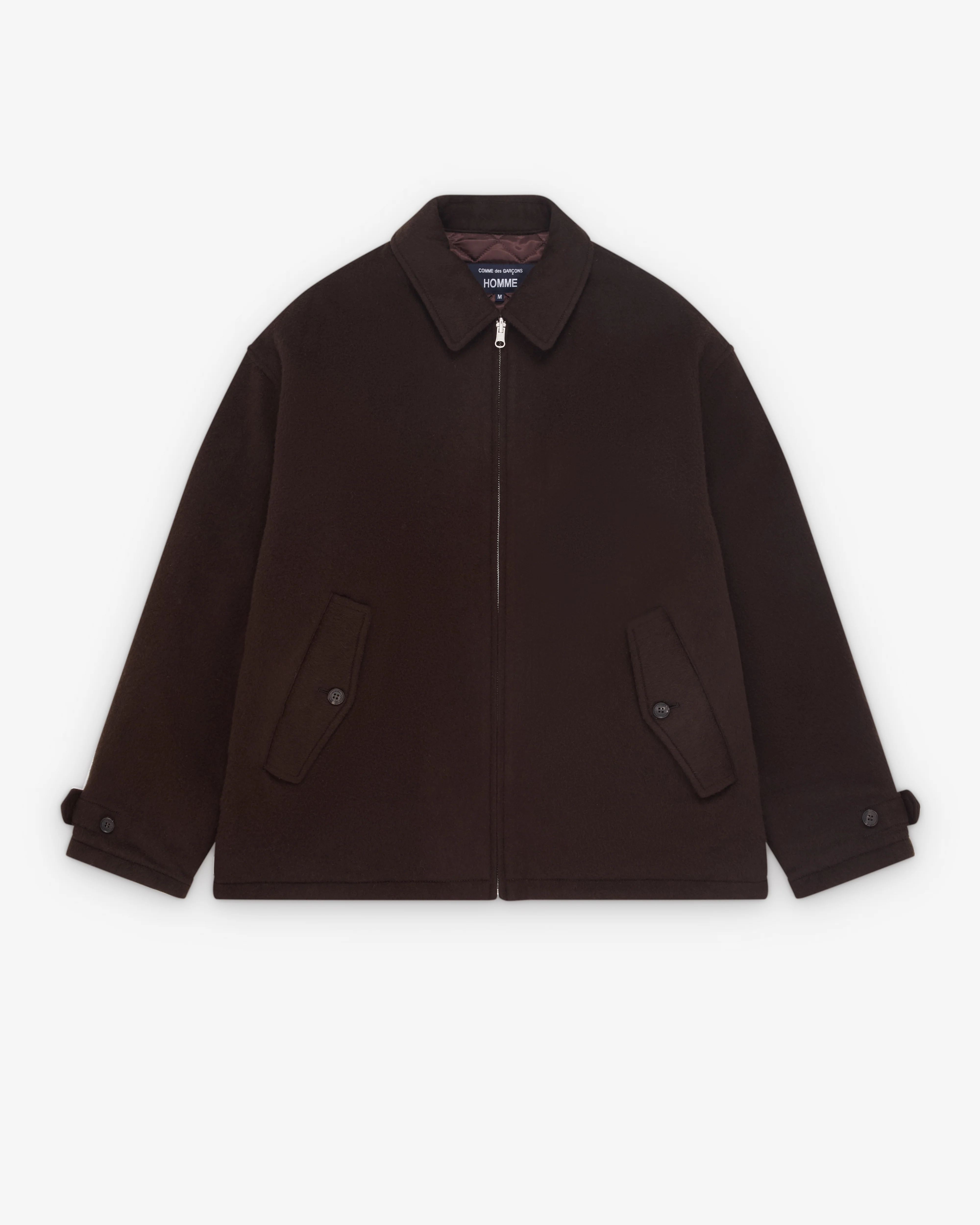 CDG Homme - Men's Quilted Zip Wool Jacket - (Brown)