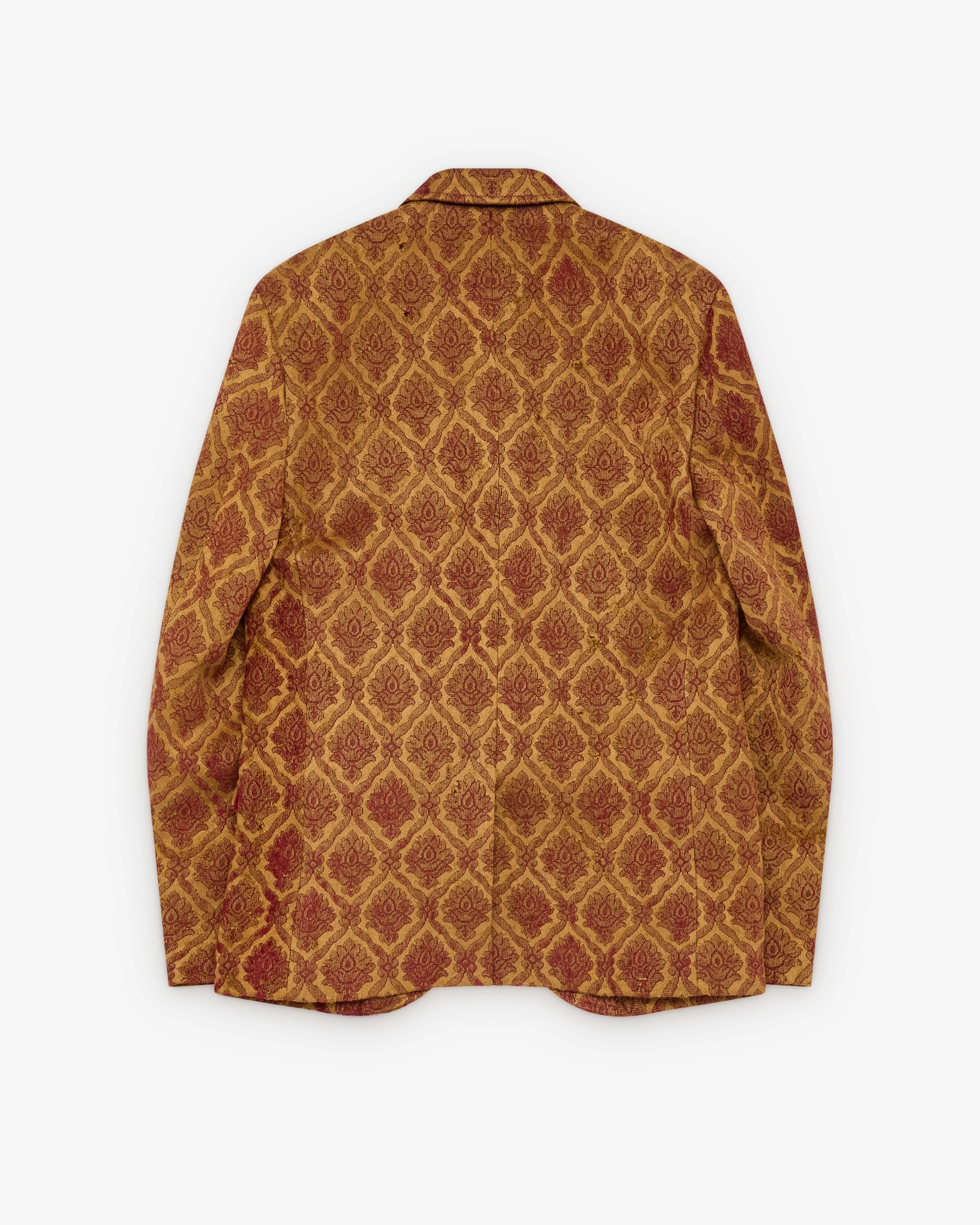 Junya Watanabe Man - Men's Damask Patten Blazer - (Red/Yellow)