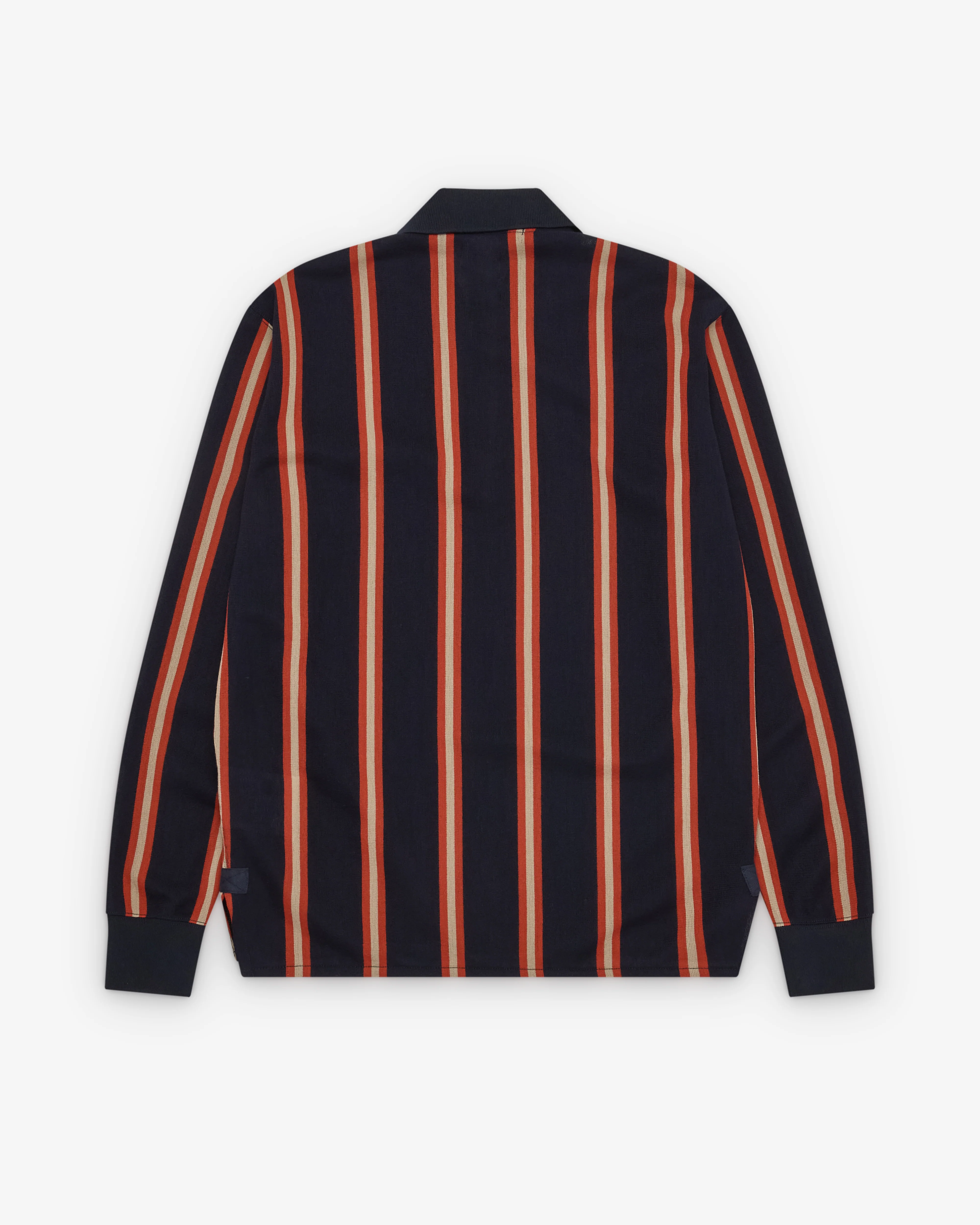 Junya Watanabe Man - Men's Striped Knit Polo - (Navy/Orange)