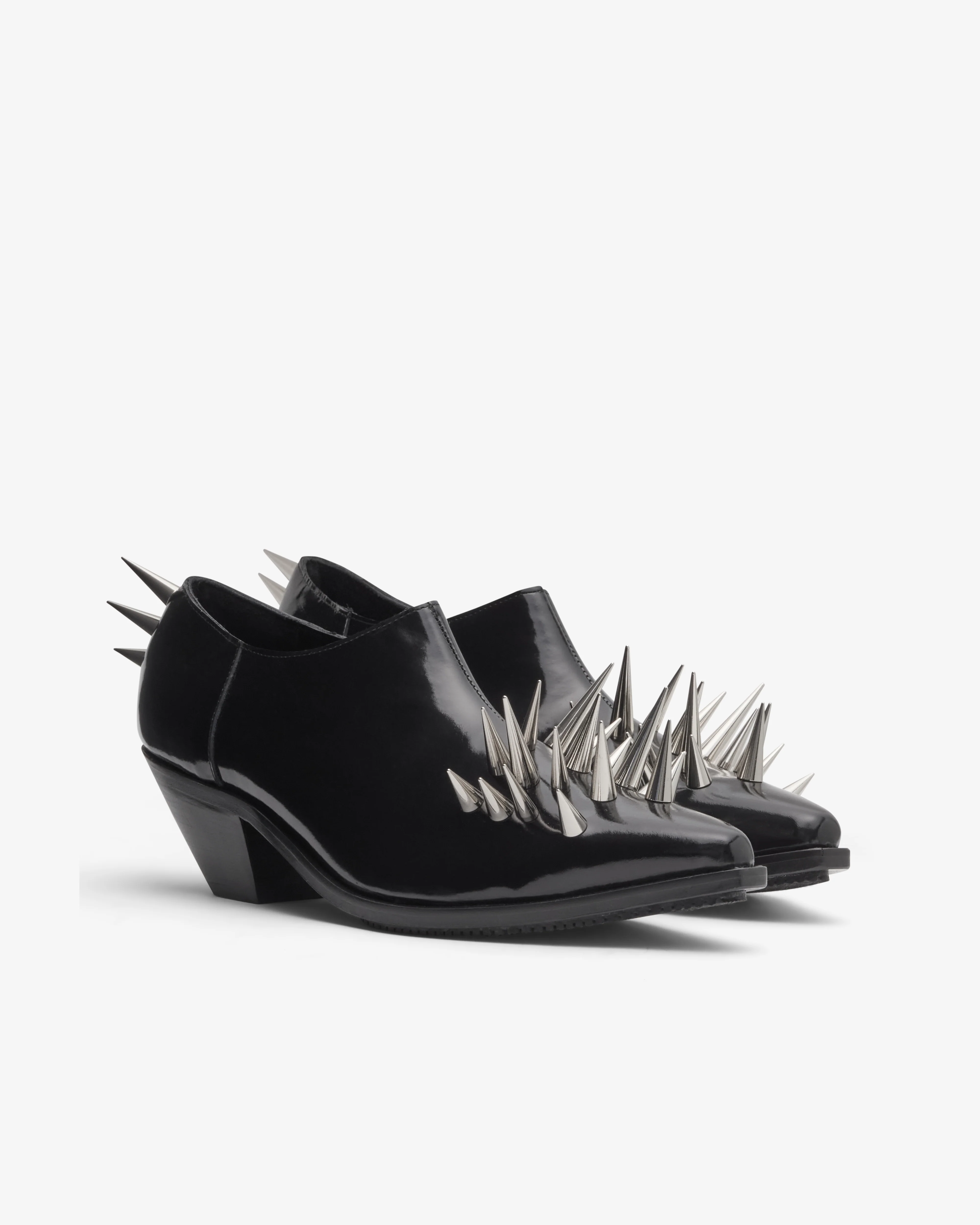 Junya Watanabe - Women's Spiked Leather Shoes - (Black)
